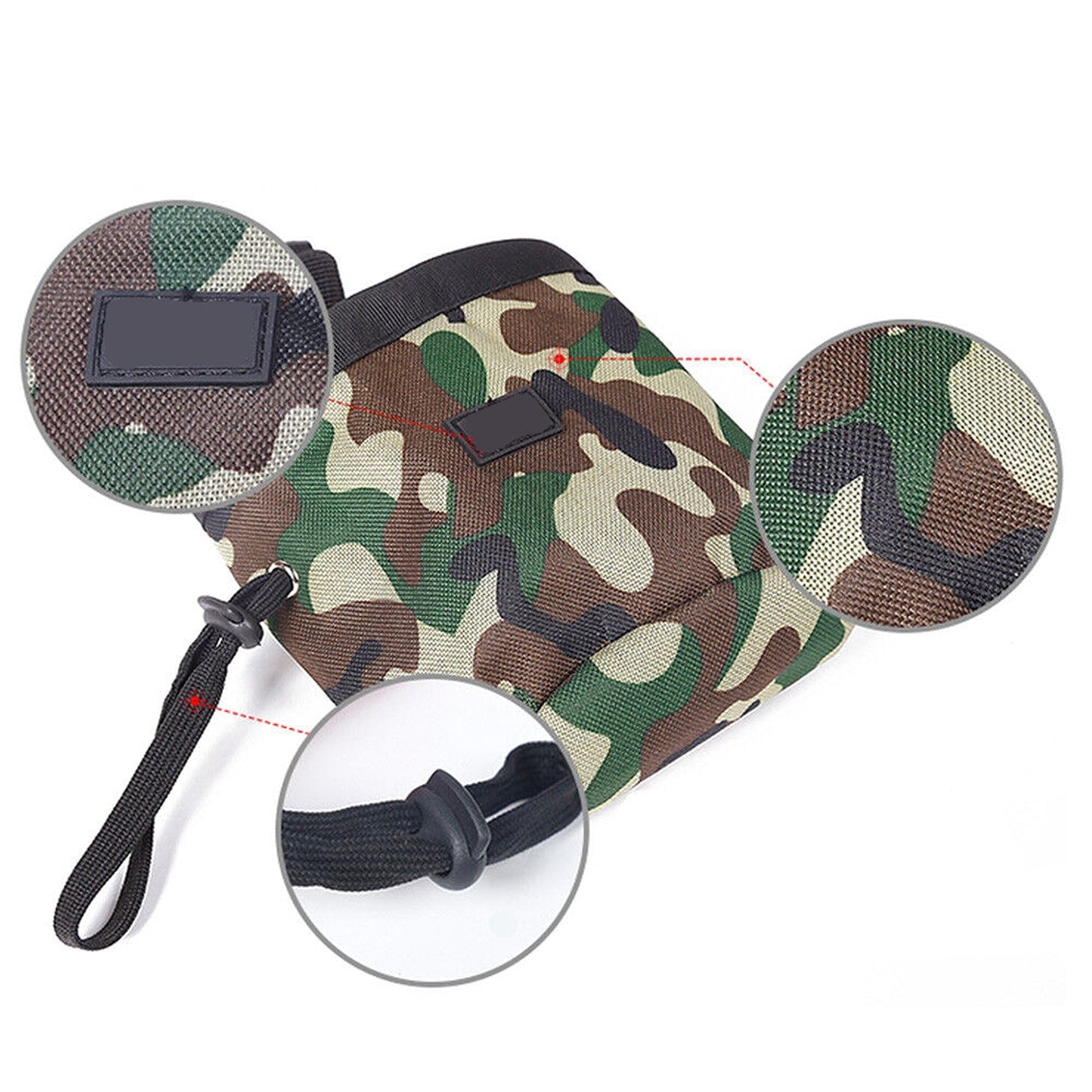 Hands-Free Dog Training Pouch Pet Food Waist Belt Bag with Drawstring