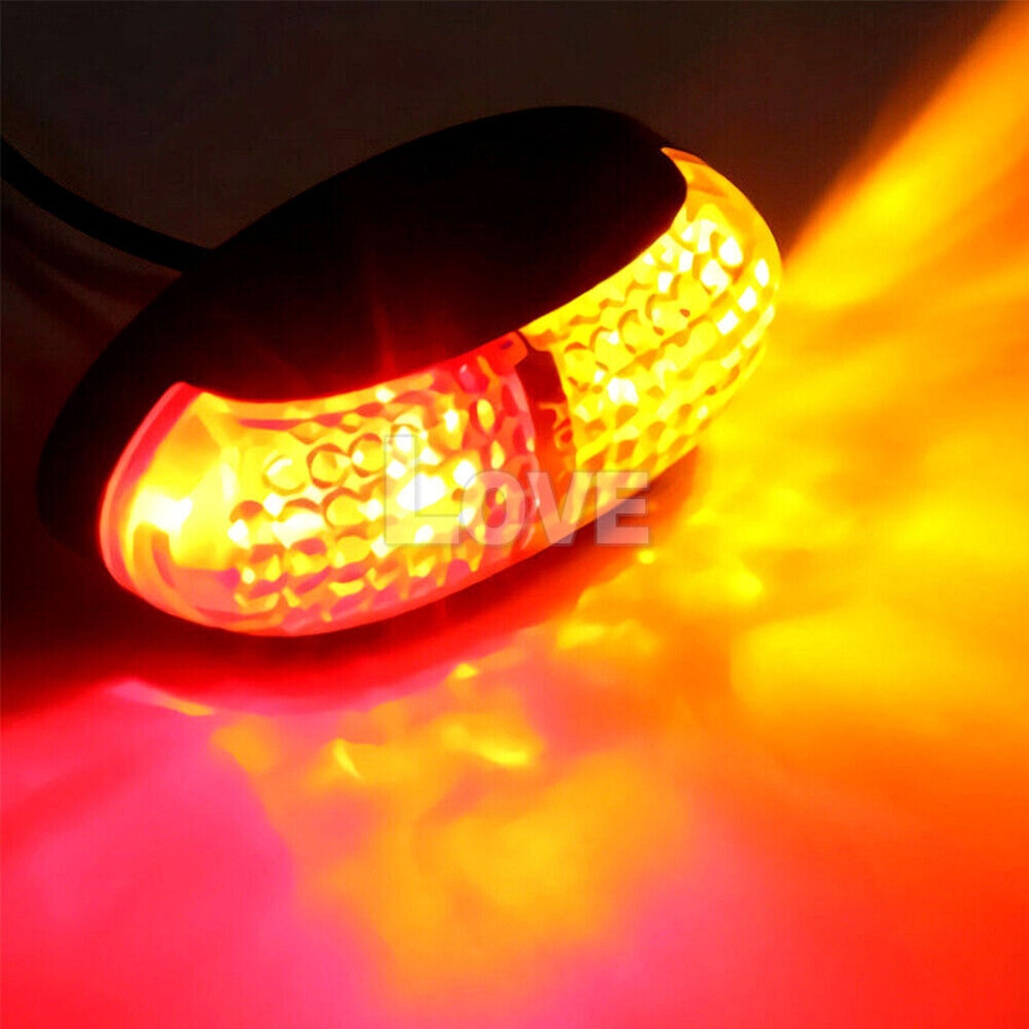 10pcs LED Side Marker Lights Trailer Amber Red Indicators RV Lamp