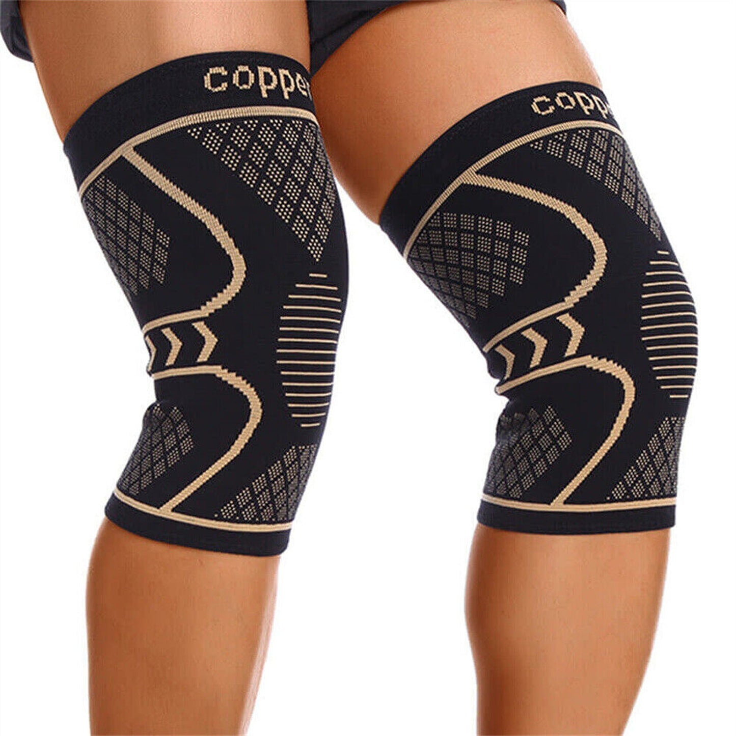 Copper Compression Sleeve for Knee Pain Relief in Sports