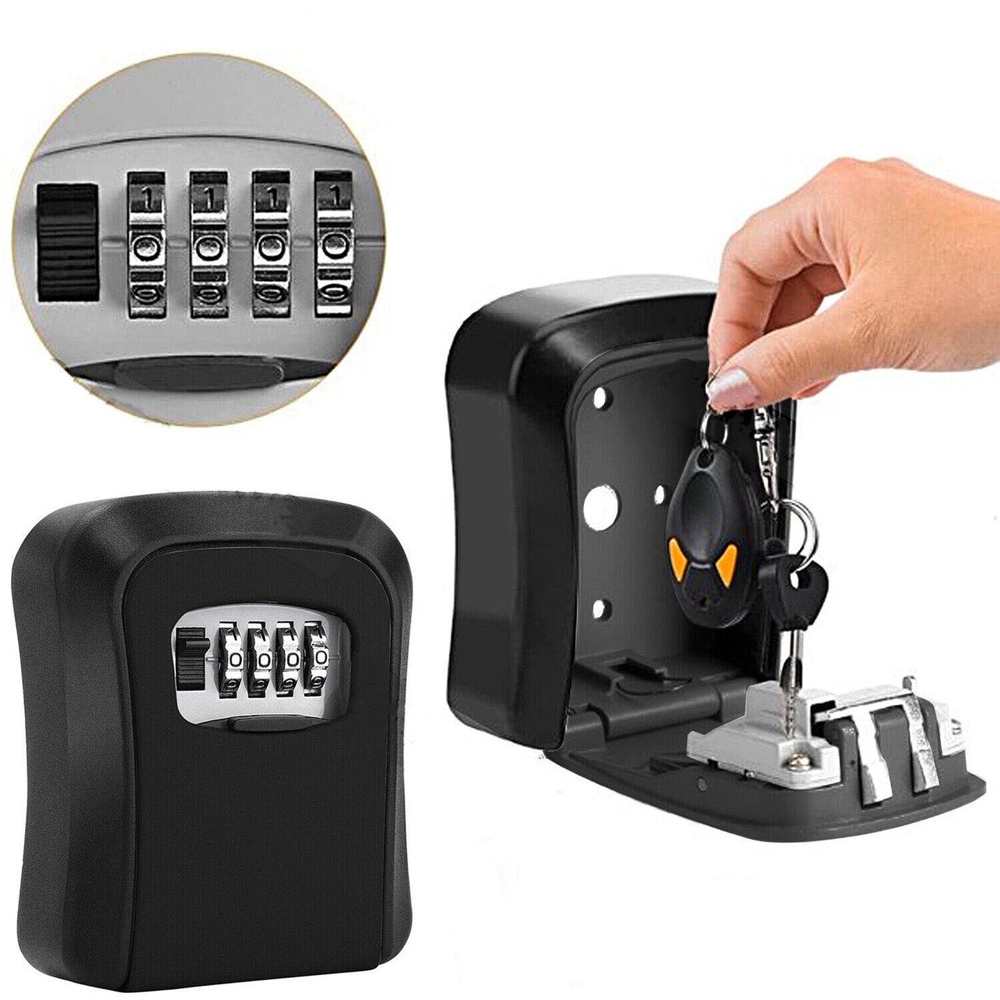 Outdoor Home Security Wall Mounted Key Safe with Combination Lock