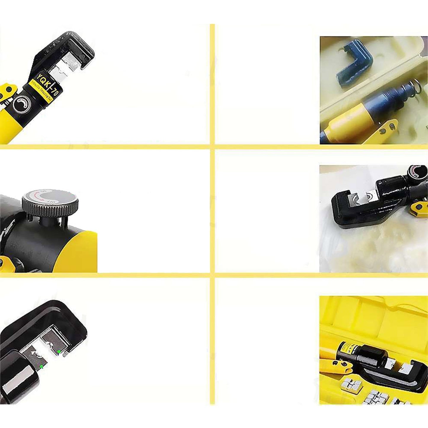 Hydraulic 8-Ton Wire Crimping Set Battery Cable Terminal Crimper with 8 Ton