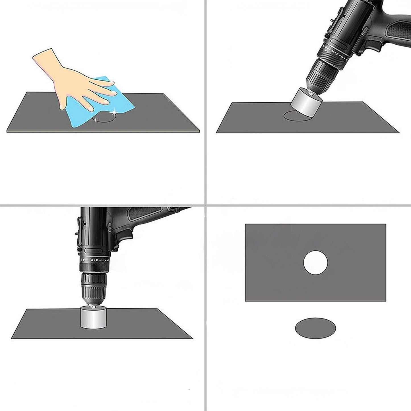 16pcs Glass Marble Tile Hole Saw Cutter Diamond Drill Bit Set