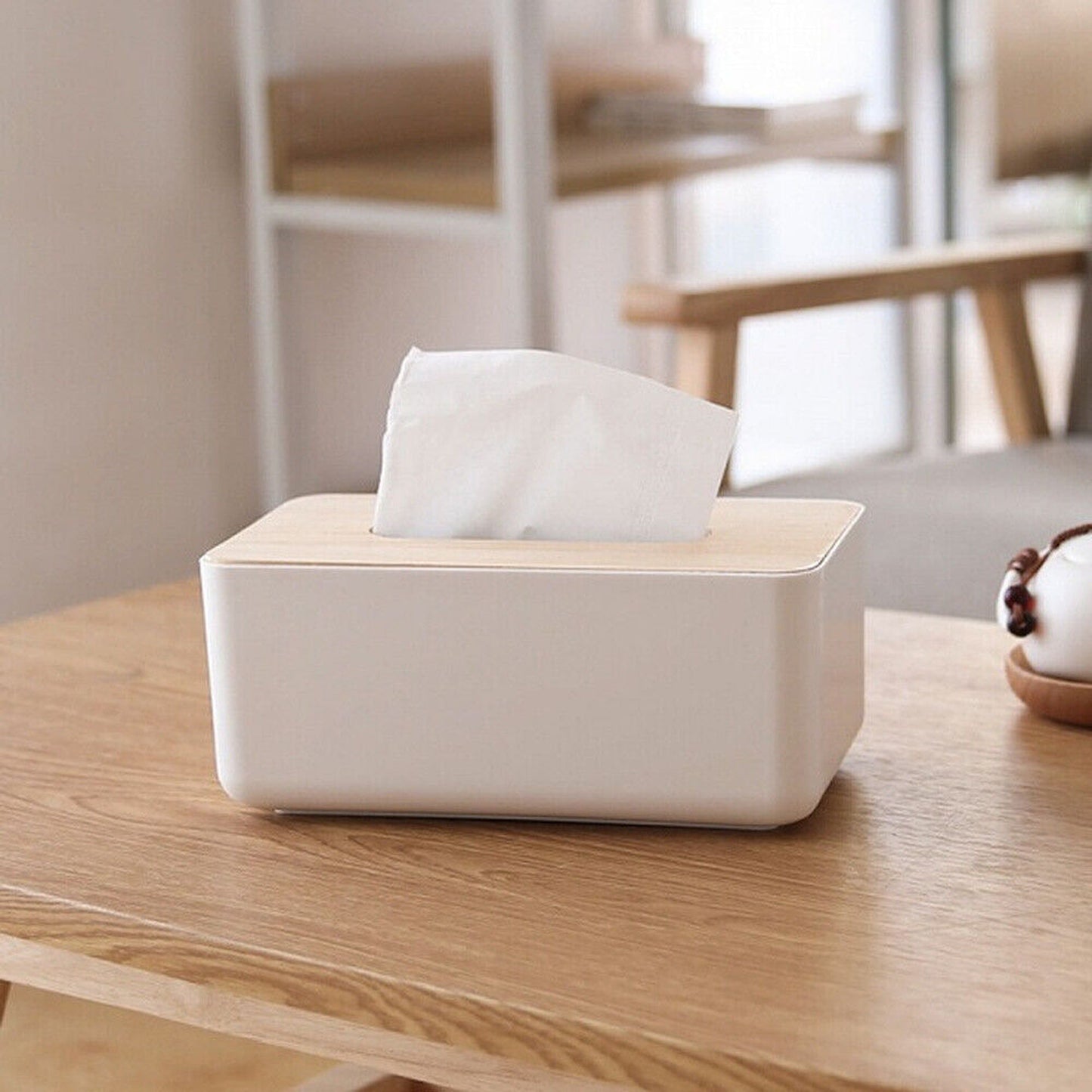 Elegant Wooden Tissue Box Cover Paper Napkin Storage