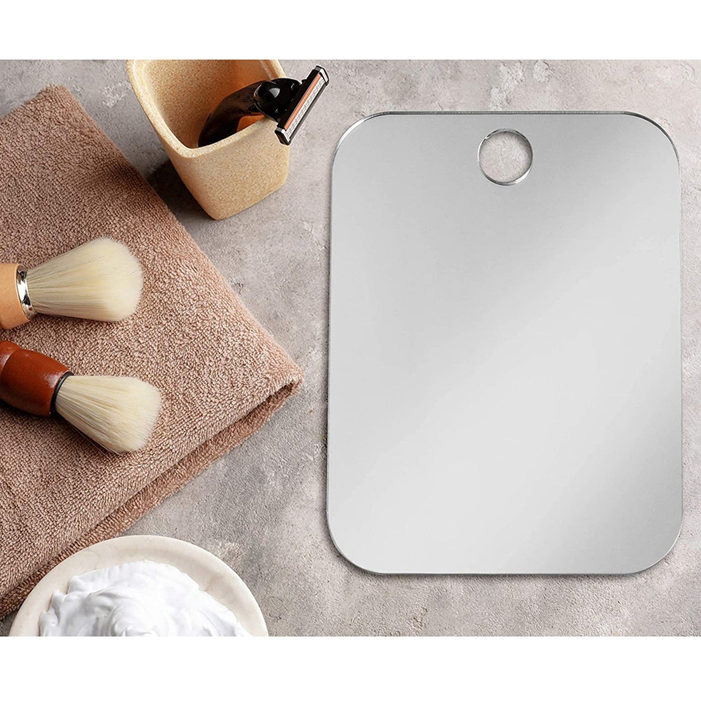 Fogless Shower Shaving Mirror Anti-Fog Free Bathroom Lens