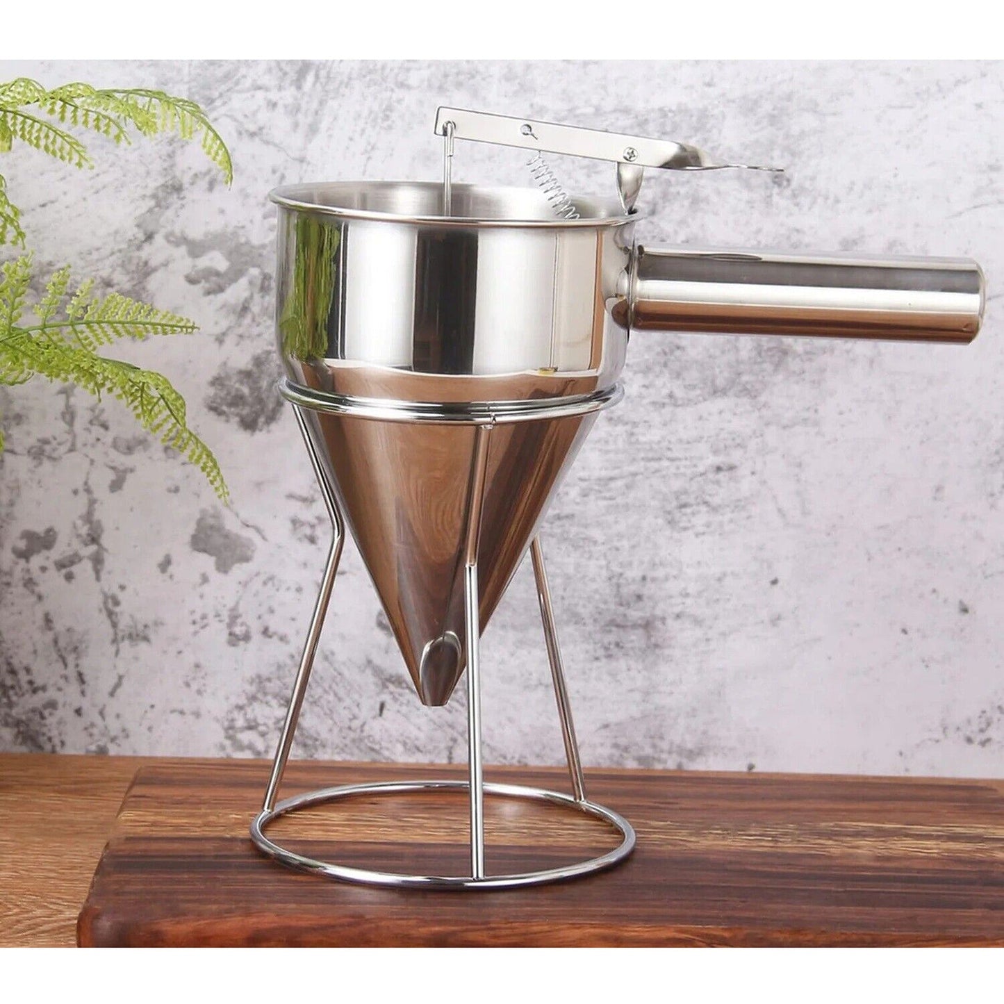 Stainless Steel Batter Funnel for Pancakes Cupcakes and Waffles