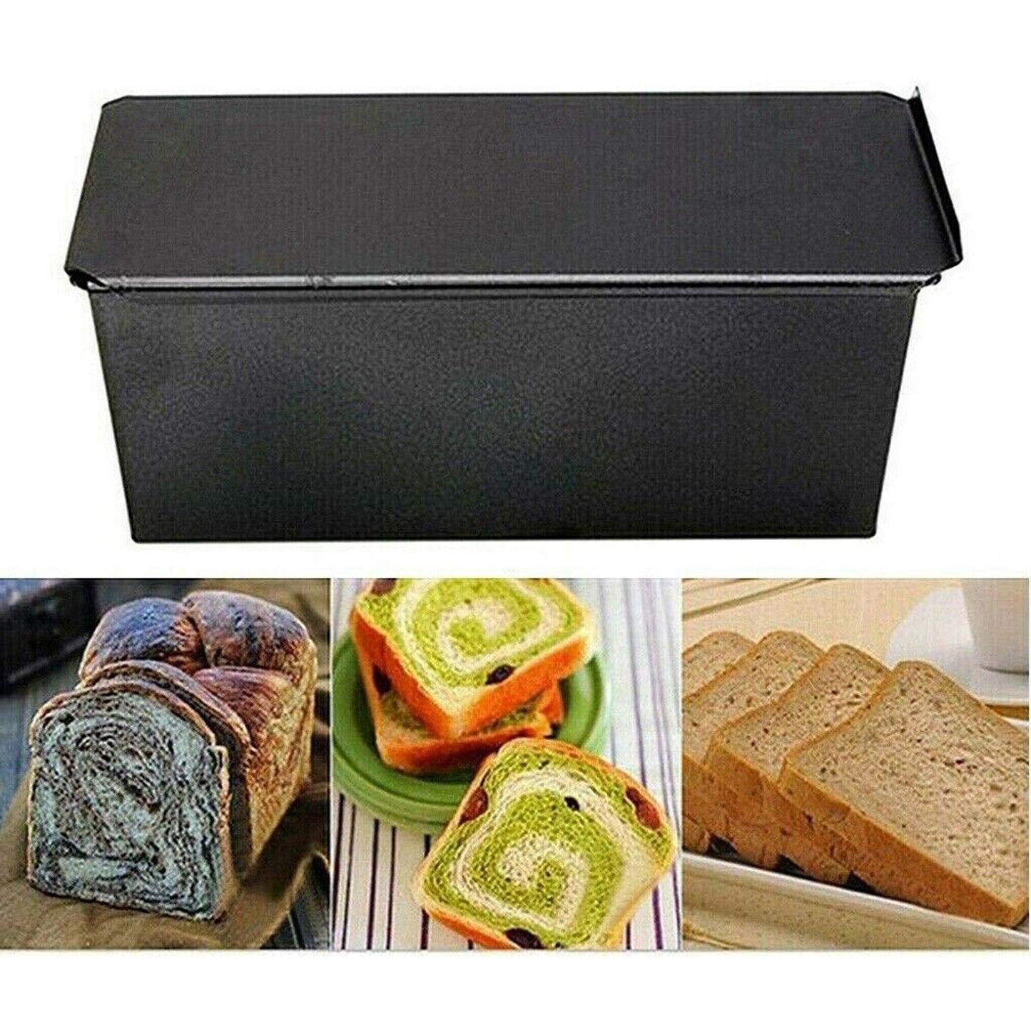 Loaf Bread Baking Mould with Lid Non Stick Toast Box