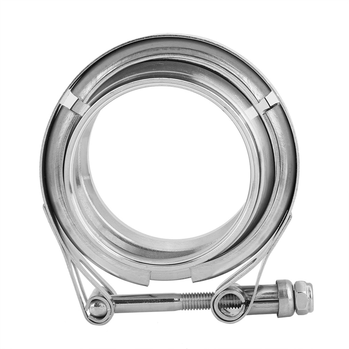 2pcs Stainless Steel Exhaust Pipe V-Band Clamp and Flange Set