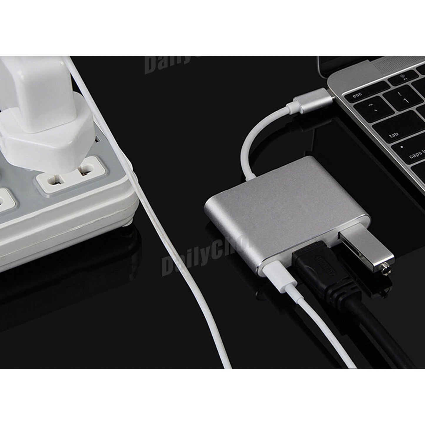 3-in-1 USB-C to HDMI Adapter Type C Hub for MacBook Pro