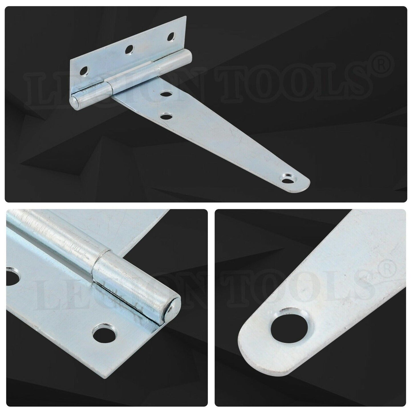 1 Pair Gate Shed T-Hinge Heavy Duty Strap Hinge for Wooden Fence