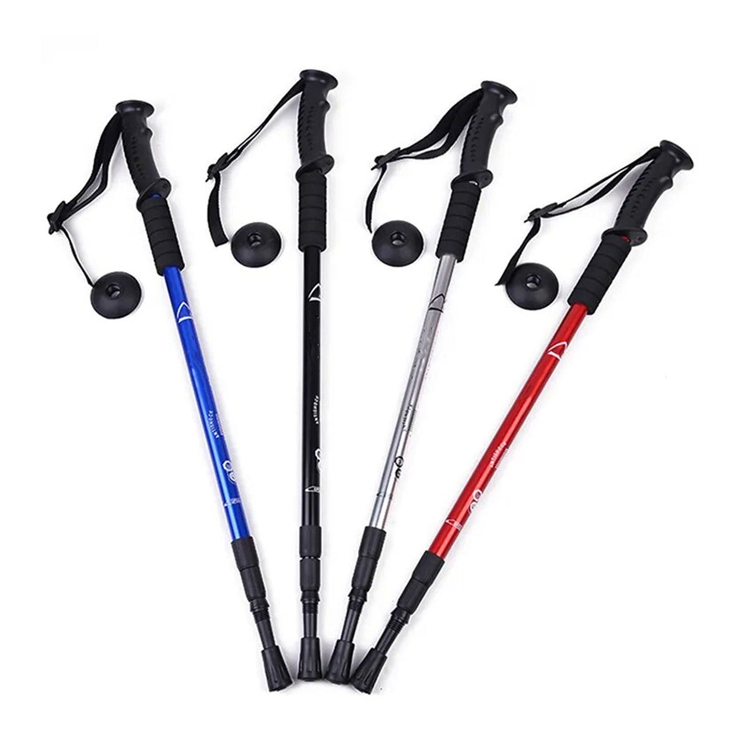 2pcs Adjustable Anti Shock Trekking Poles for Hiking and Walking