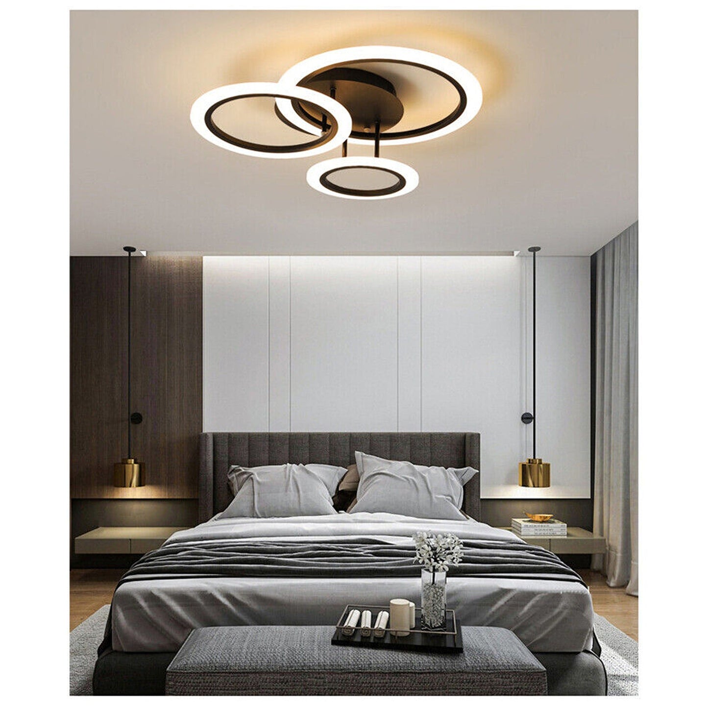 Modern LED Dimmable Chandelier for Living Dining Rooms and Bedrooms