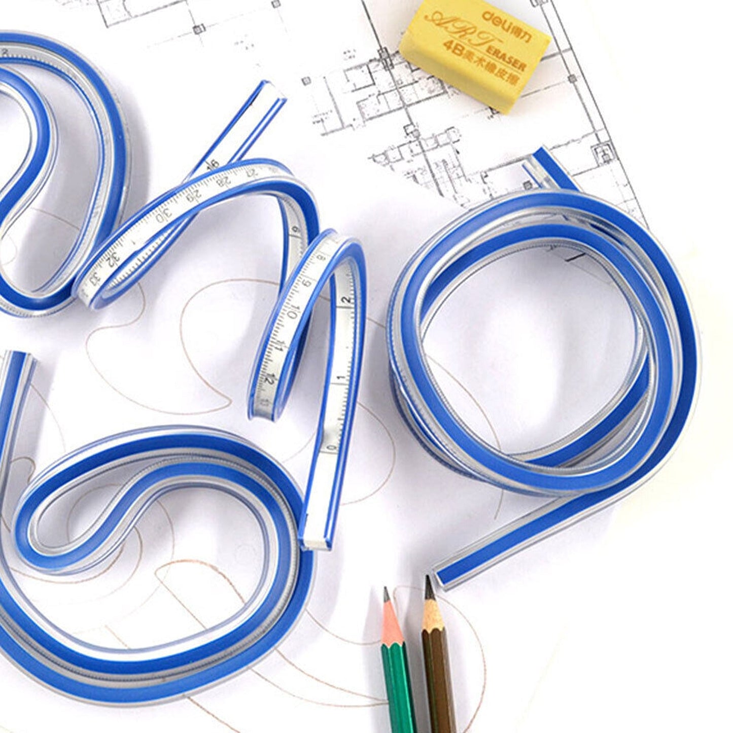 Flexible 60cm Plastic Curve Ruler for Drafting and Drawing