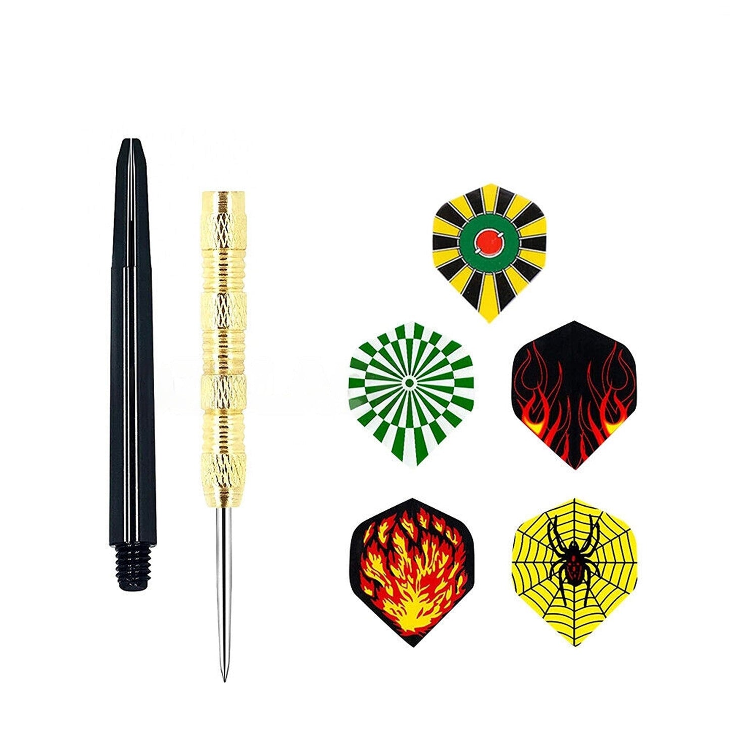 15pcs Precision Stainless Steel Darts Steel Tip with Carving Aluminum Flights