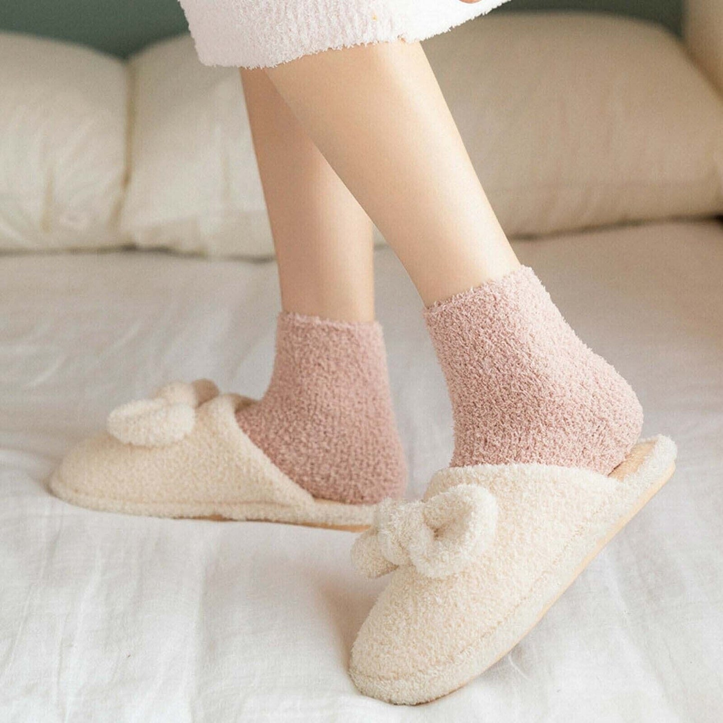 3 Pairs Cozy Winter Warm Socks for Bed and Home