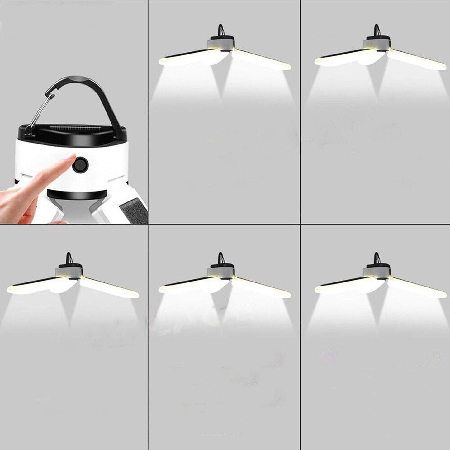 Rechargeable LED Solar Camping Light Outdoor Lantern with USB