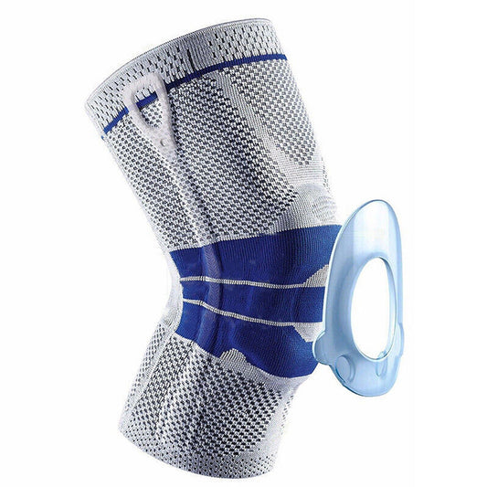 Gray Knee Support Brace Compression Sleeve for Sports