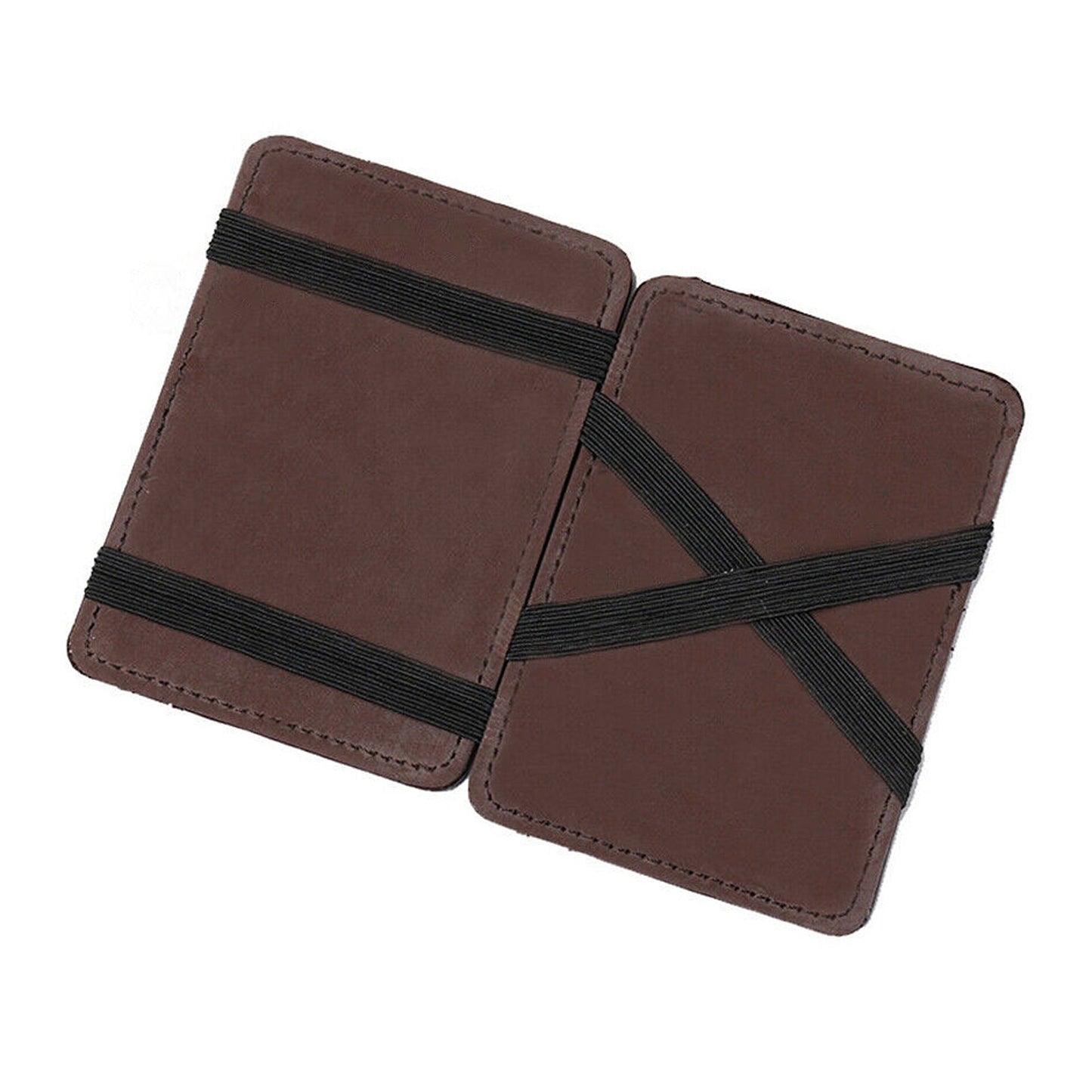 Slim RFID Blocking Leather Wallet with Magic Flip and Money Clip