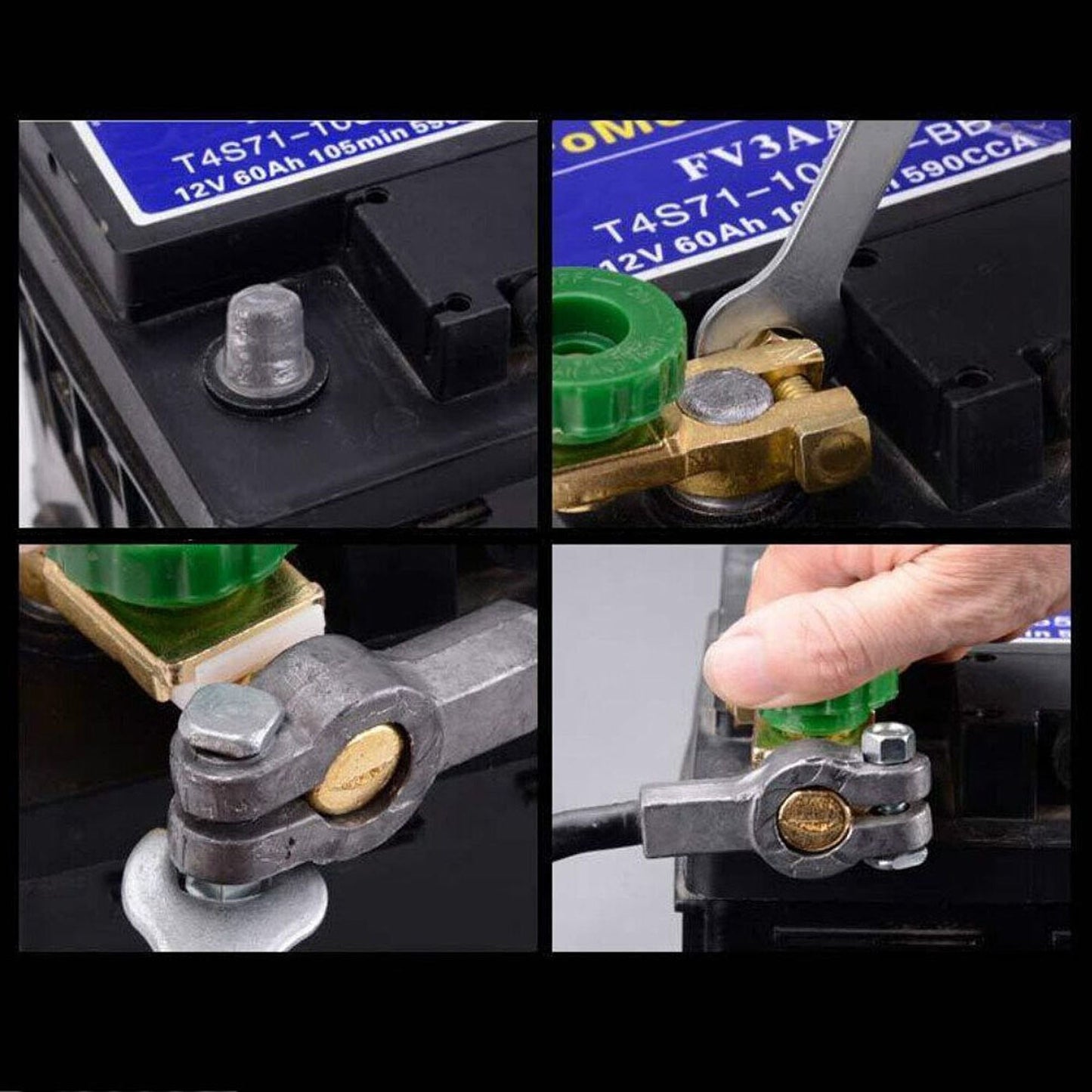 2pcs Motorcycle and Car Battery Disconnect Switch Isolator Cut Off