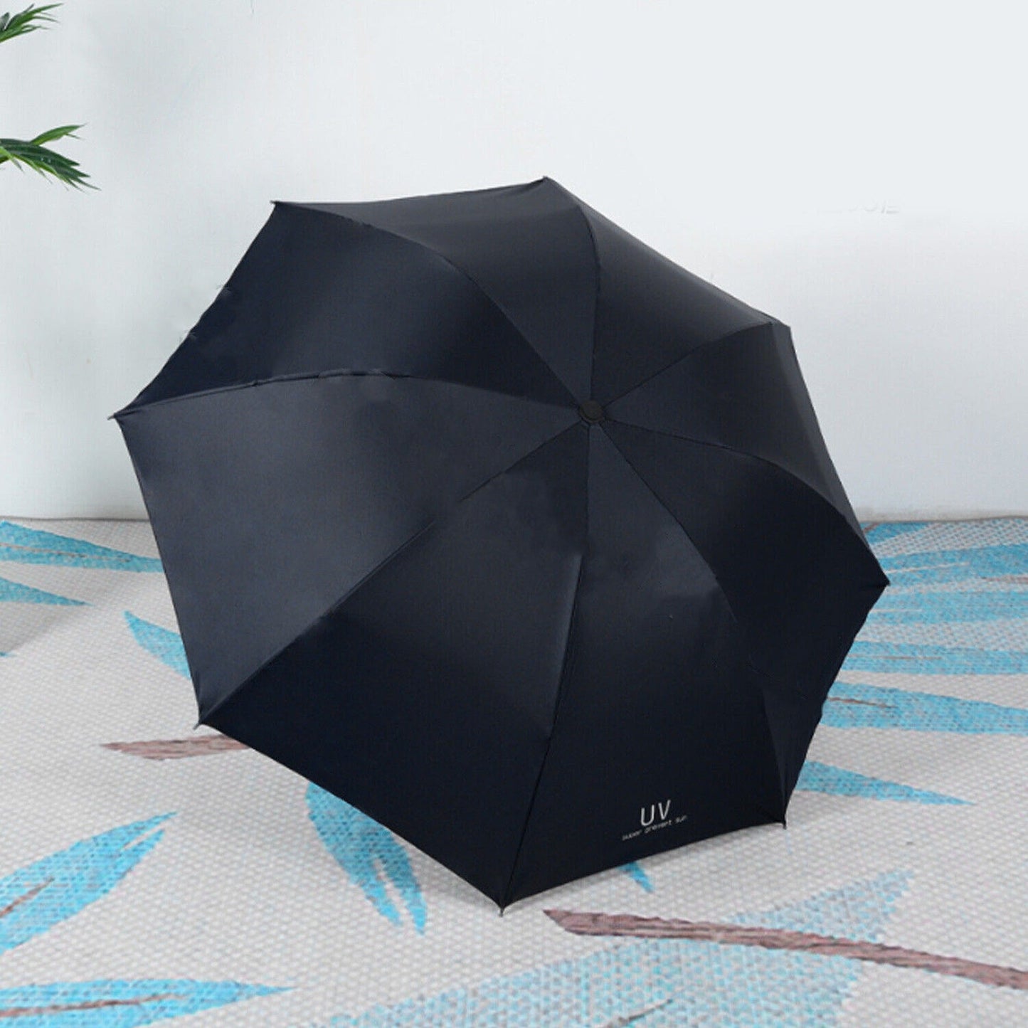 Compact Windproof Automatic Folding Umbrella with 8 Durable Fiberglass Ribs