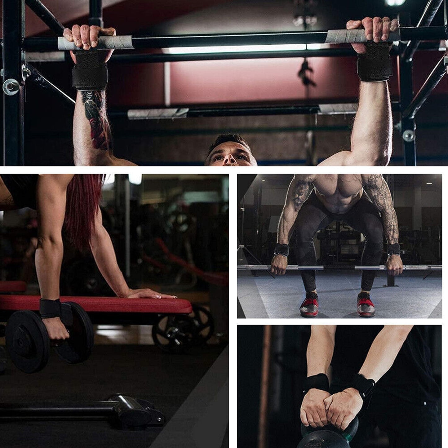 2pcs Bodybuilding Gym Straps for Muscle Training and Weight Lifting Support