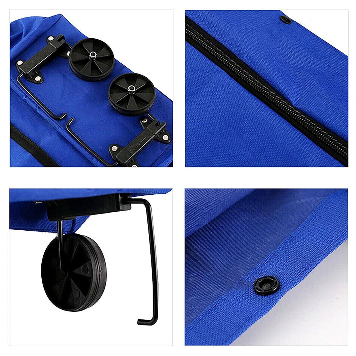 Foldable Shopping Trolley Bag with Wheels for Portable Use