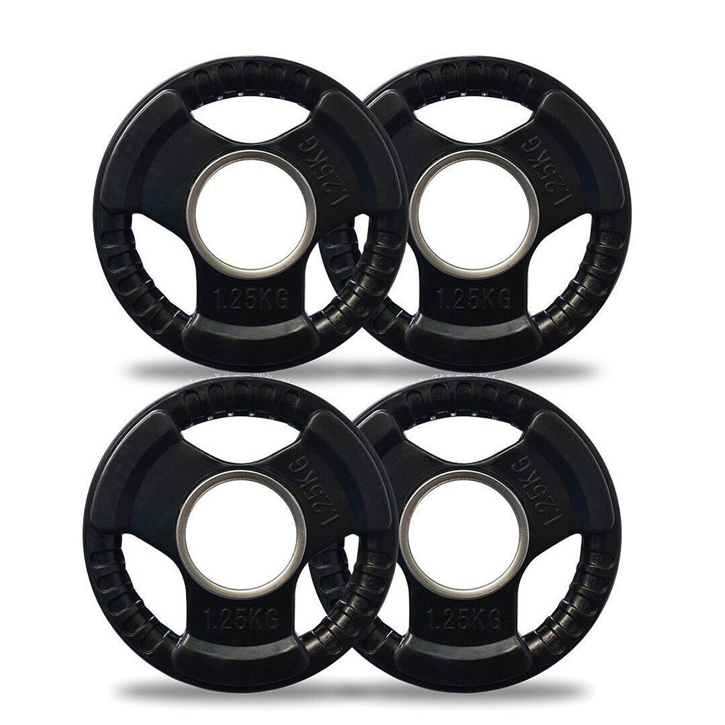 Commercial Grade Cast Iron Weight Plate Set Olympic Rubber Coated