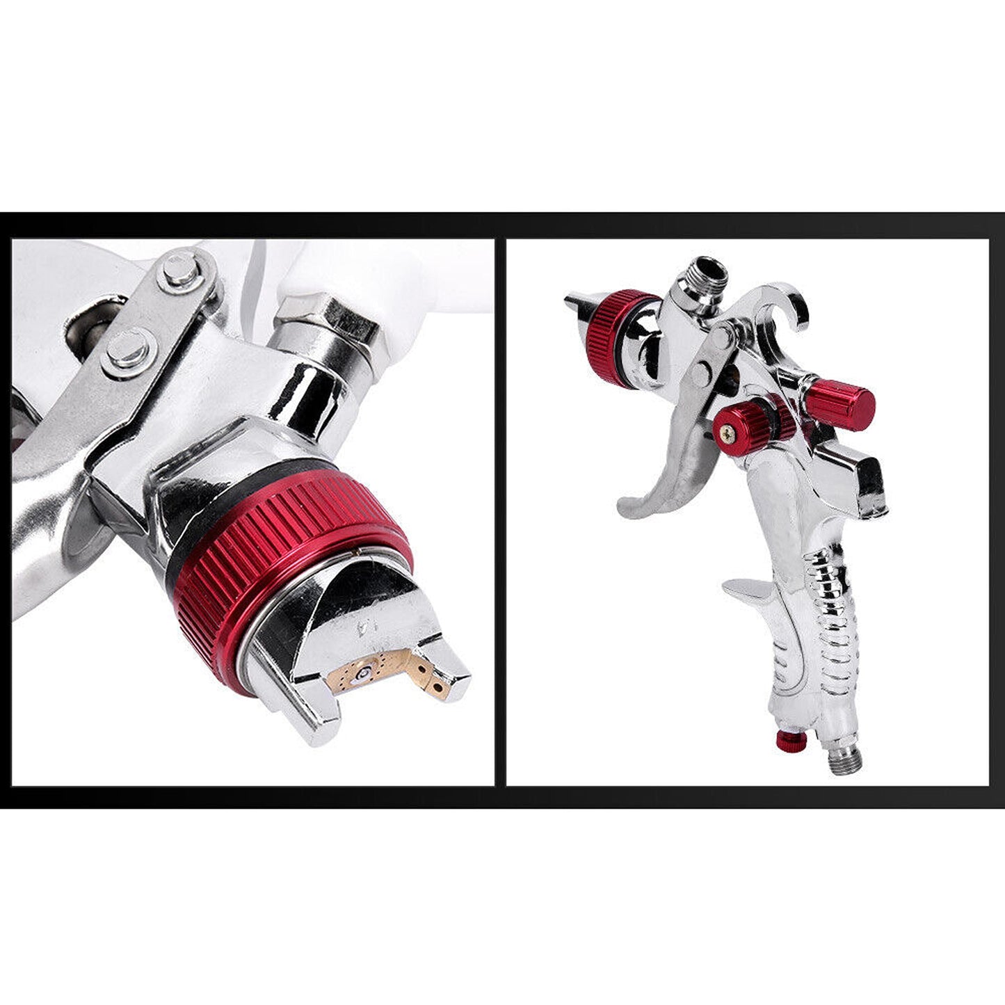 Gravity Feed HVLP Spray Gun with 3 Nozzles for Auto Painting