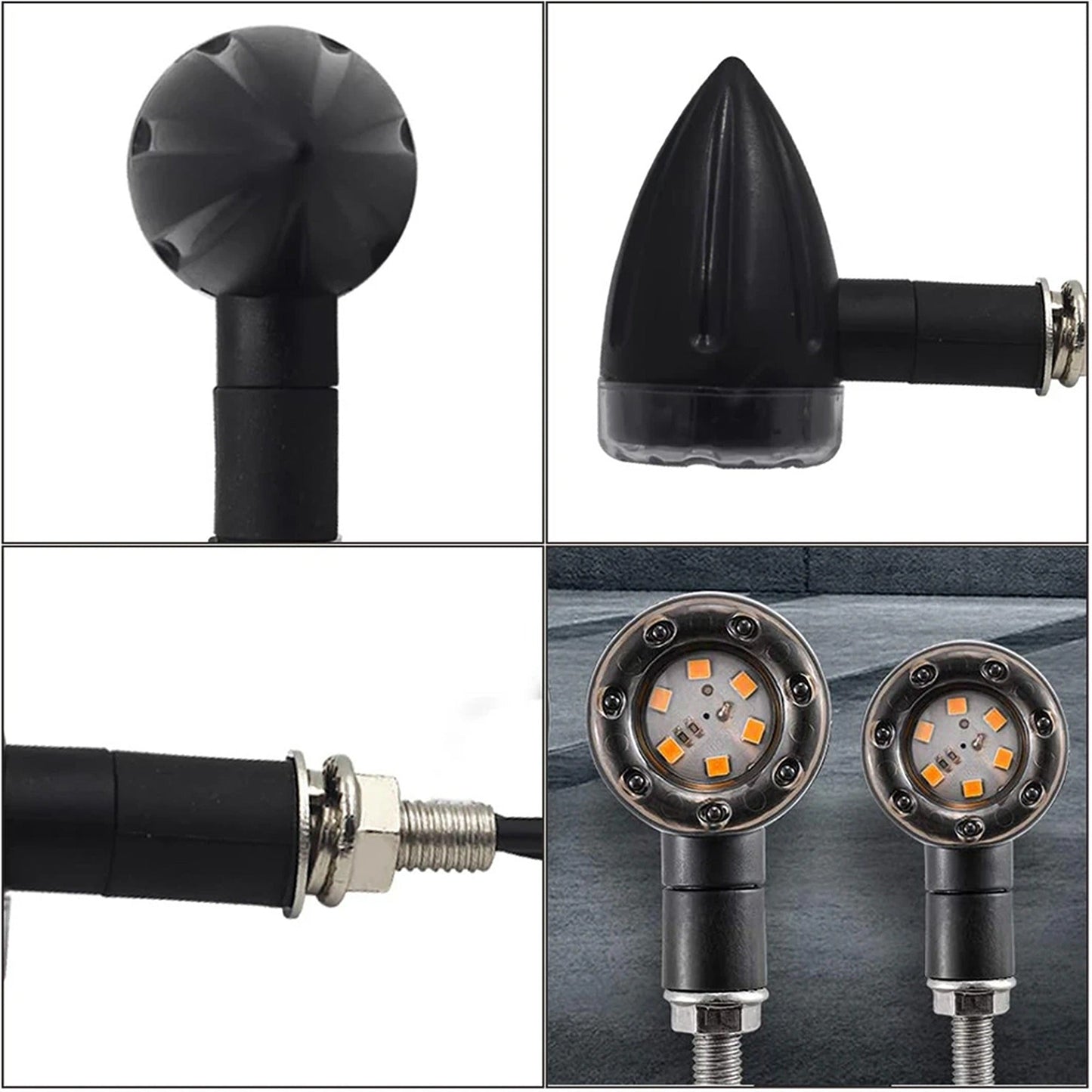 4pcs Indicator Light Motorcycle LED Tail Brake Turn Signal Lamp