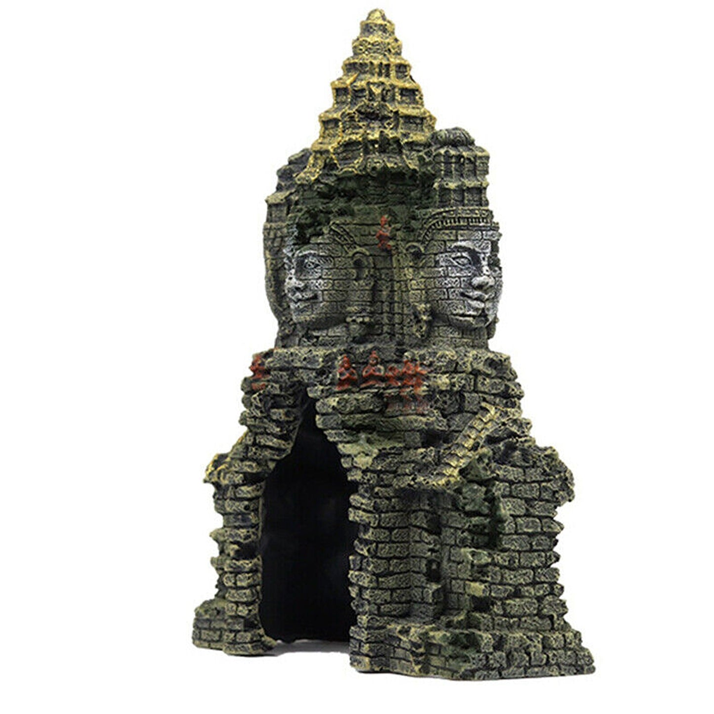 Resin Aquarium Decorations Four-faced Buddha Statue for Fish