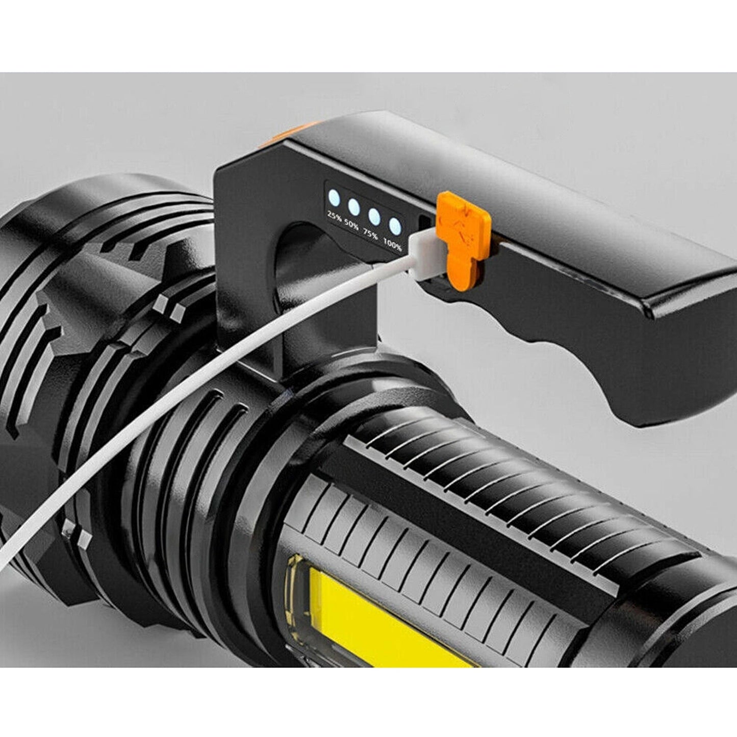 Handheld LED Spotlight USB Rechargeable Searchlight Work Lamp