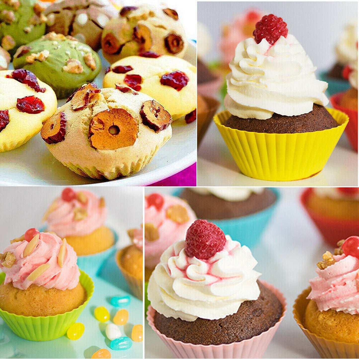 Silicone Round Cupcake Baking Mould for DIY Muffin