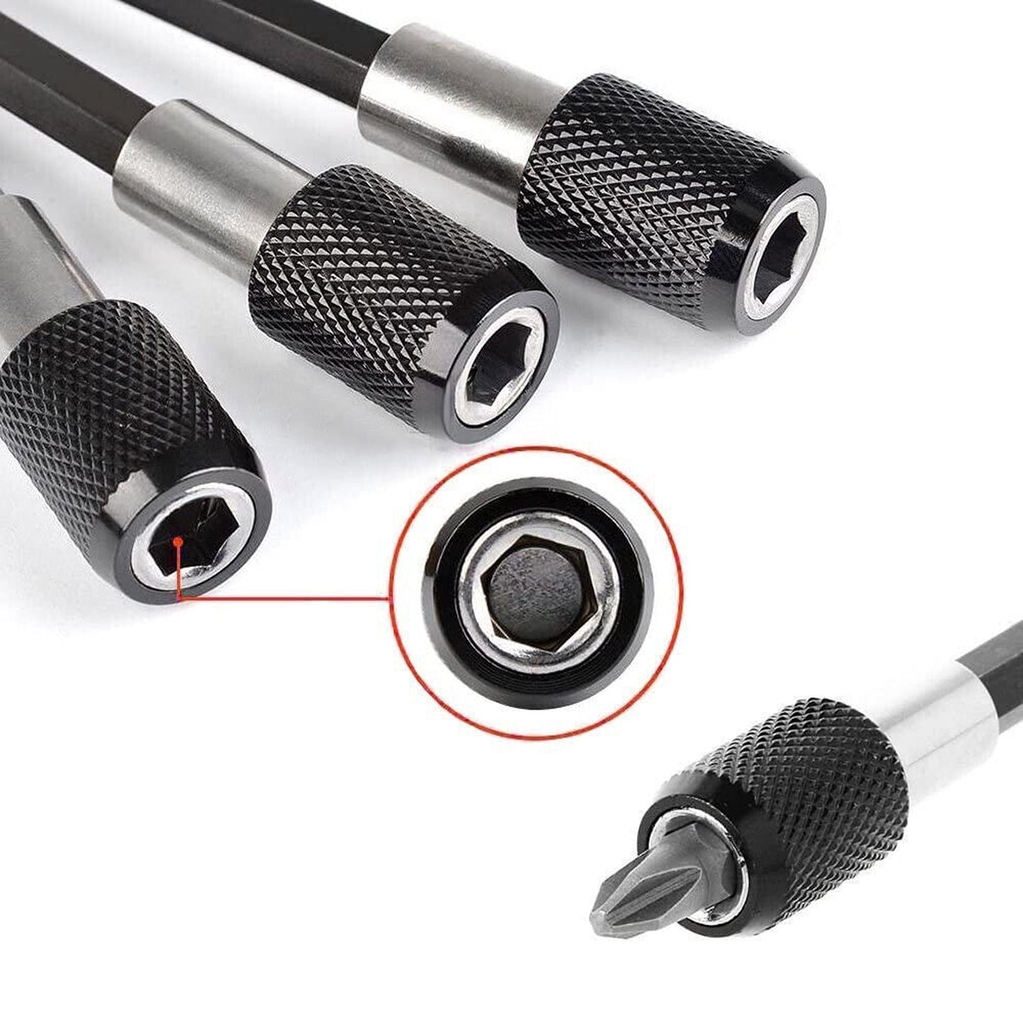 3pcs Drill Bit Holder Set with Hex Shank Quick Release Screwdriver Extension