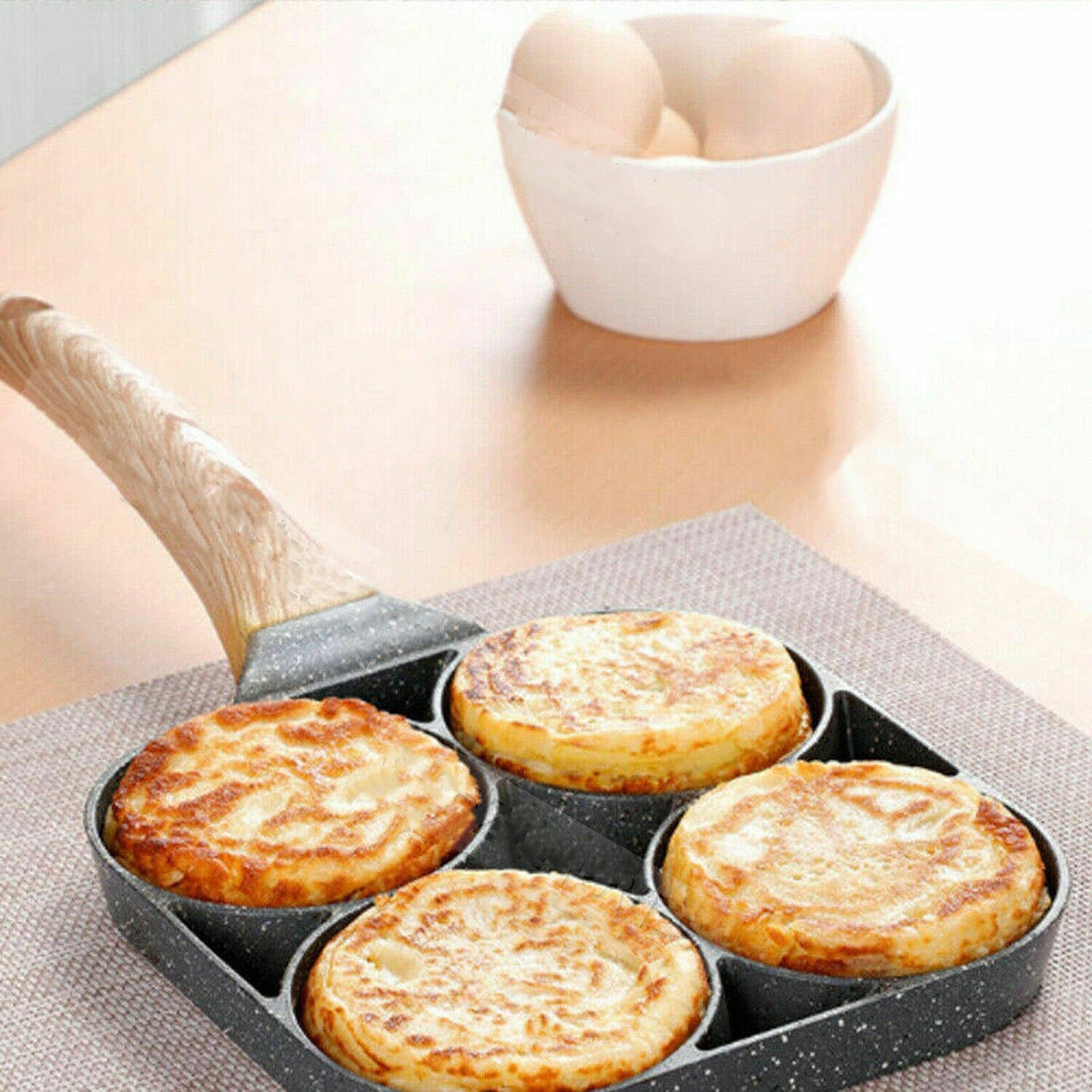 Non-Stick 4 Cup Breakfast Egg Pancake Cooking Pan