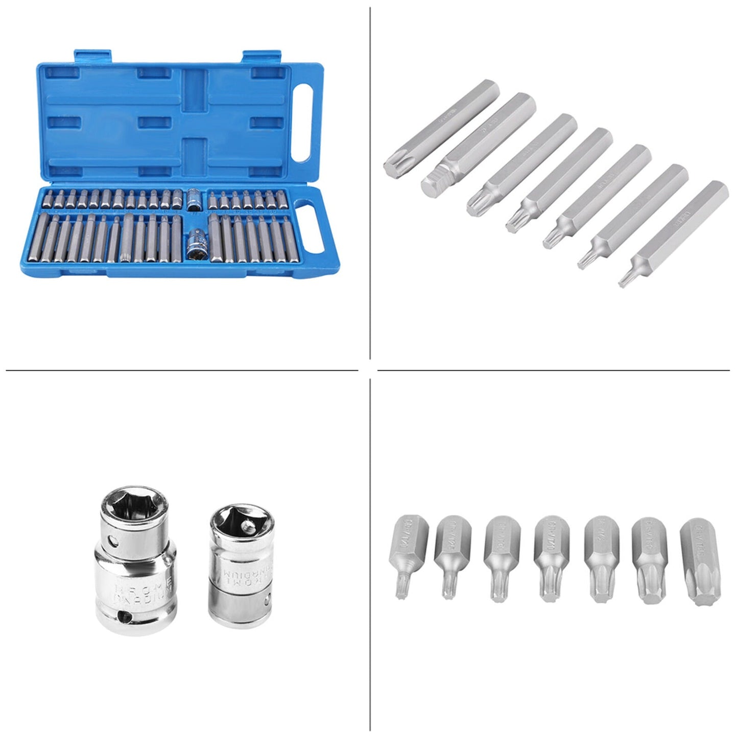 40pcs Allen Key Torx Hex Star and Spline Socket Bit Set