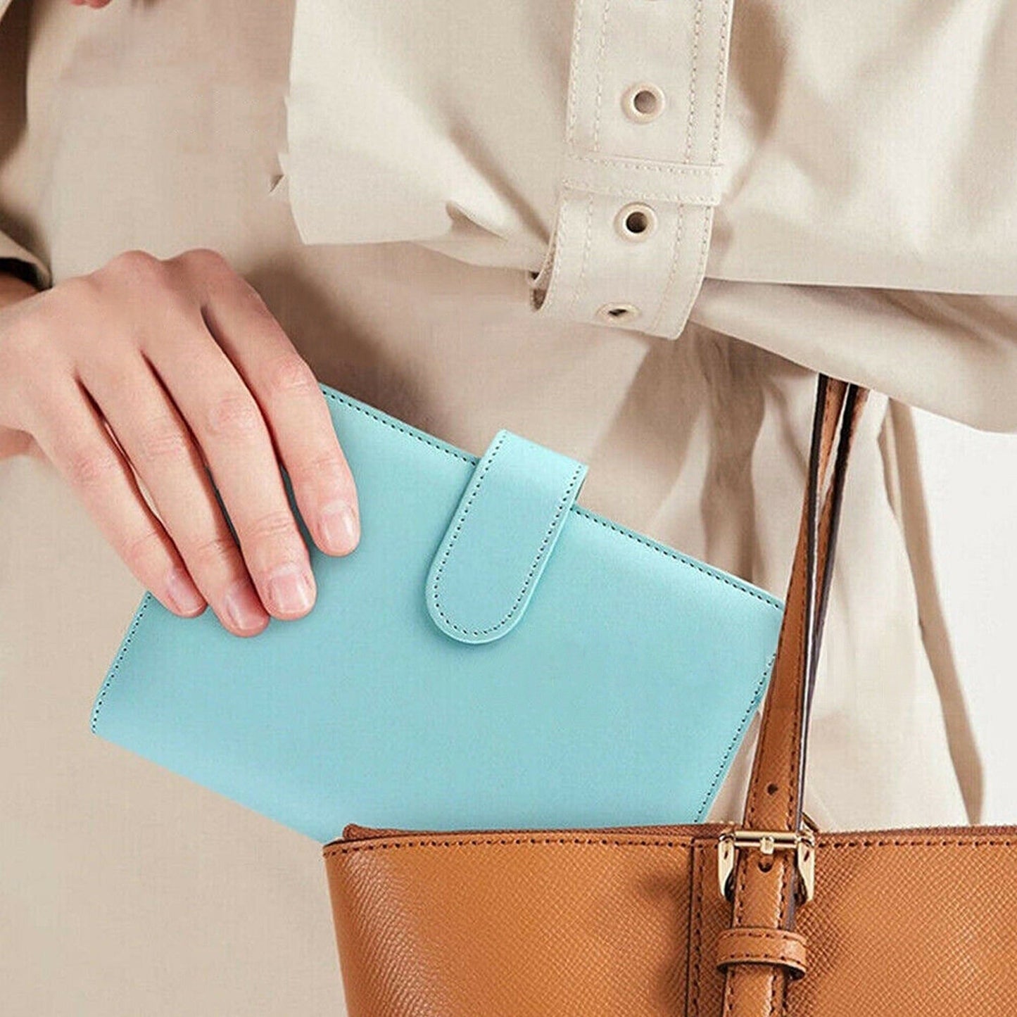 Budget Planner Binder with Cash Pockets PU Leather Notebook A6