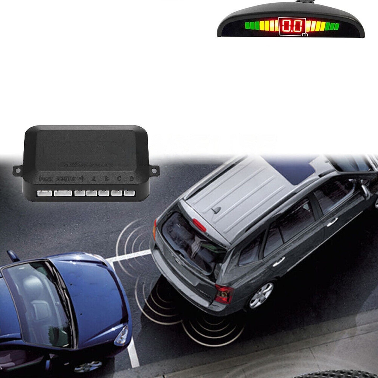 Vehicle Parking Sensor System with Reversing Radar 4 Sensor Buzzer Alarm