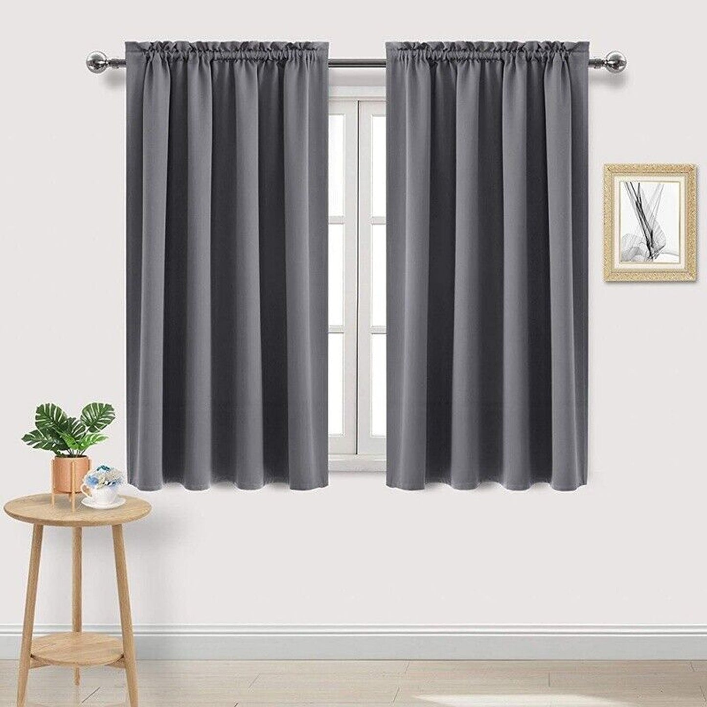 Gray Thermal Insulated Blackout Curtains with Pinch Pleat