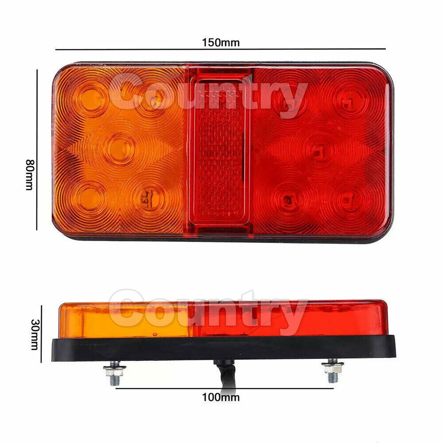 LED Trailer Tail Lights Stop Indicator Lamp 12V for 4WD Camper UTE 2x