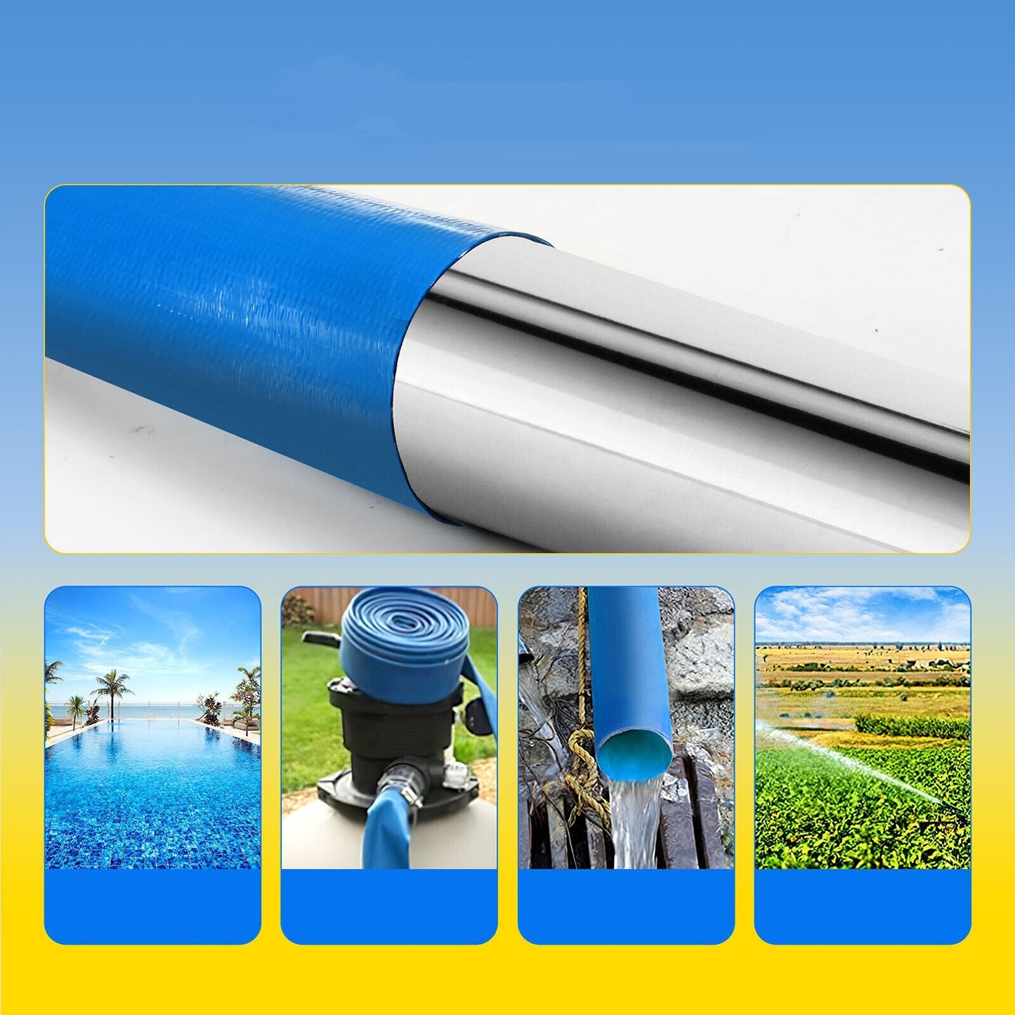 Discharge Hose PVC Layflat Water Pump Transfer Pipe