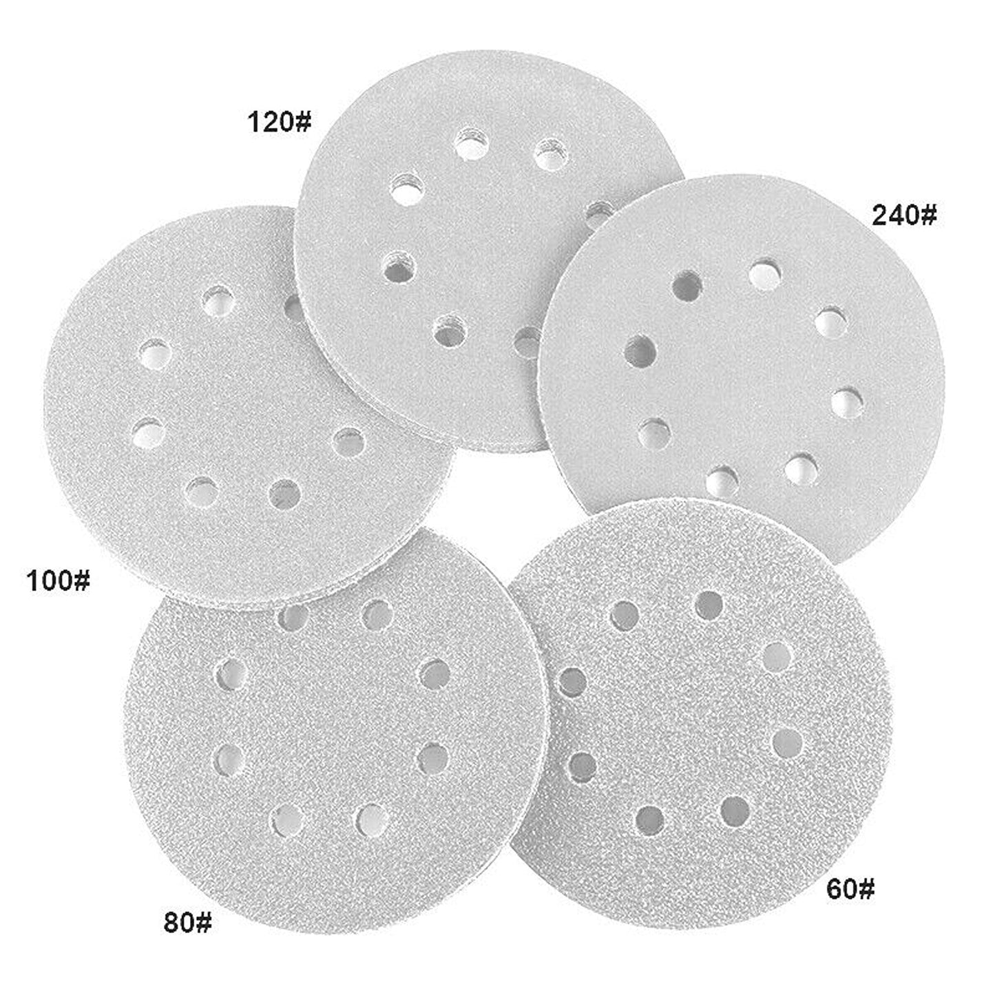 Orbital Sander Sanding Discs Hook and Loop 80 to 240 Grit