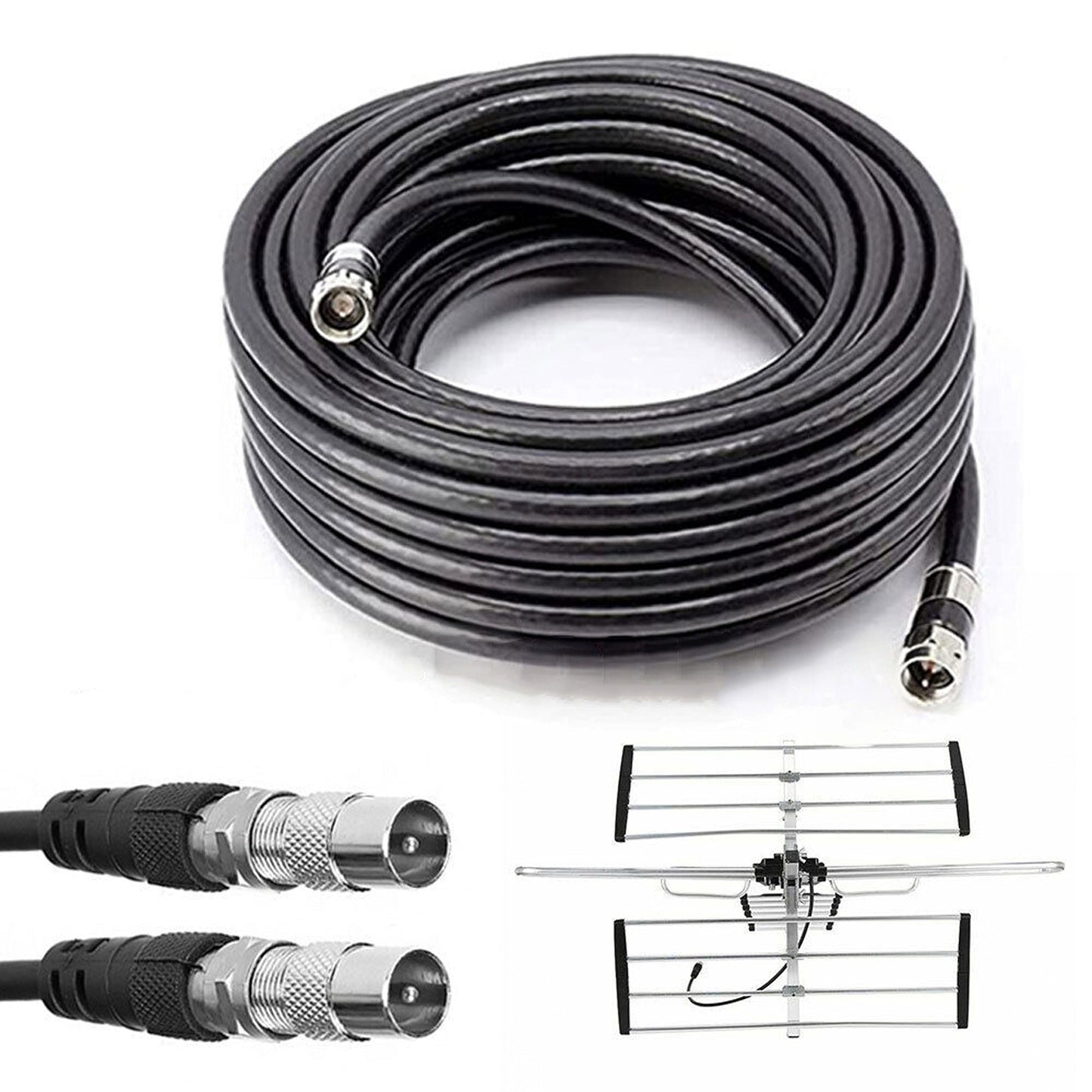 UHF VHF FM Outdoor Digital TV Antenna Signal Amplifier Booster