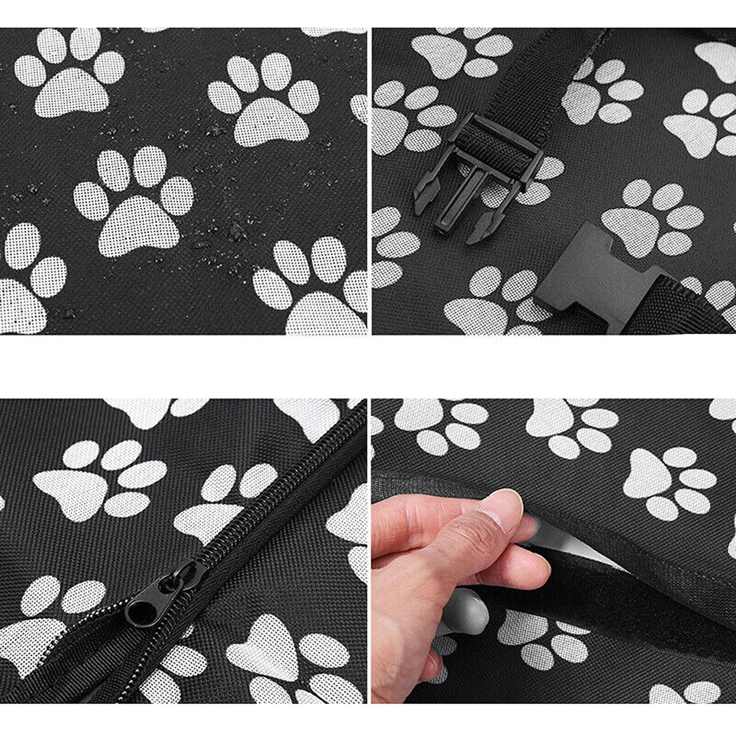 Waterproof Pet Car Seat Cover Non-Slip Hammock Style Protector for Rear Seats