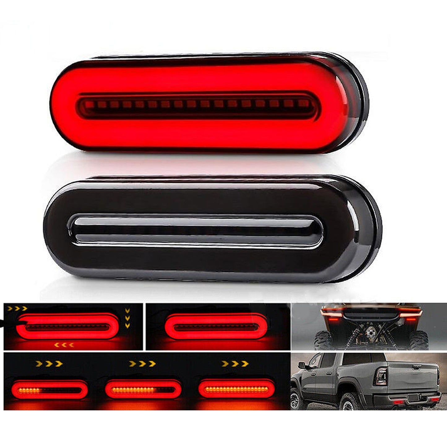 2pcs Trailer Lights Submersible Stop Tail LED Kit Boat Truck