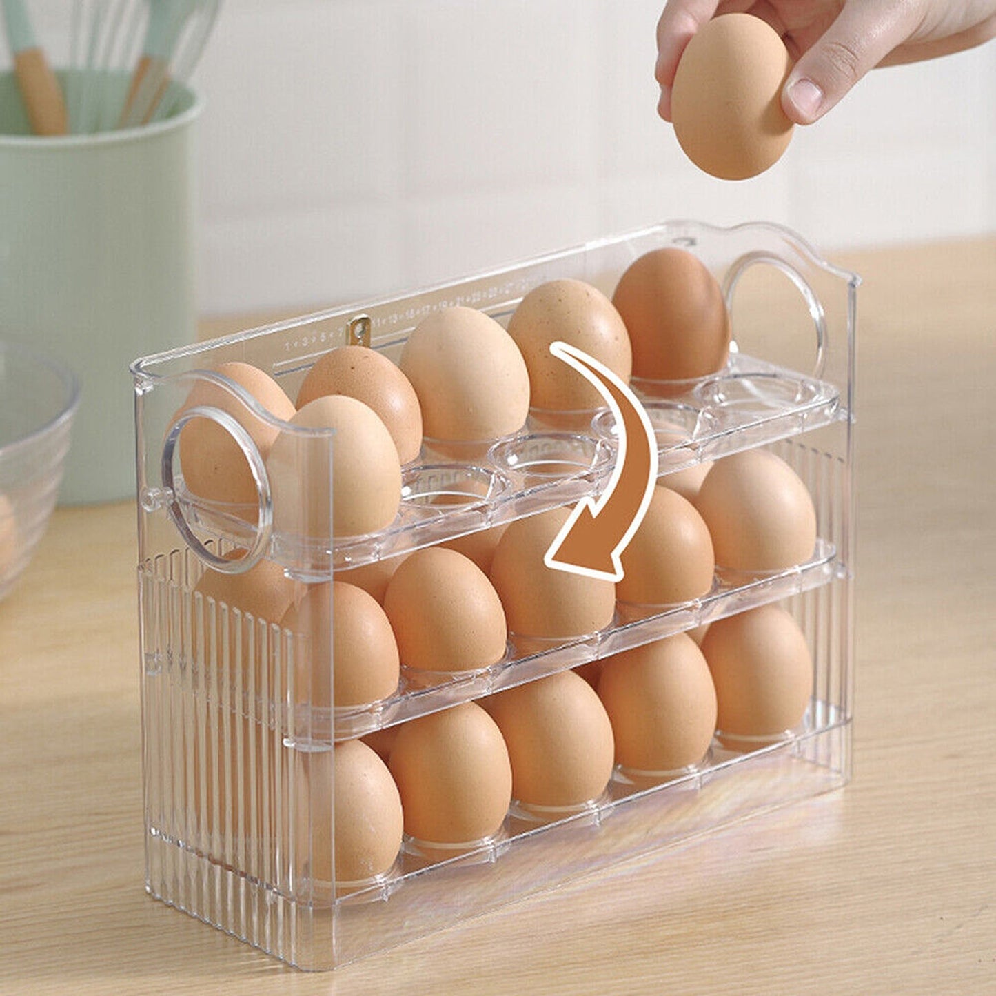 3-Layer Egg Storage Organizer for Refrigerators