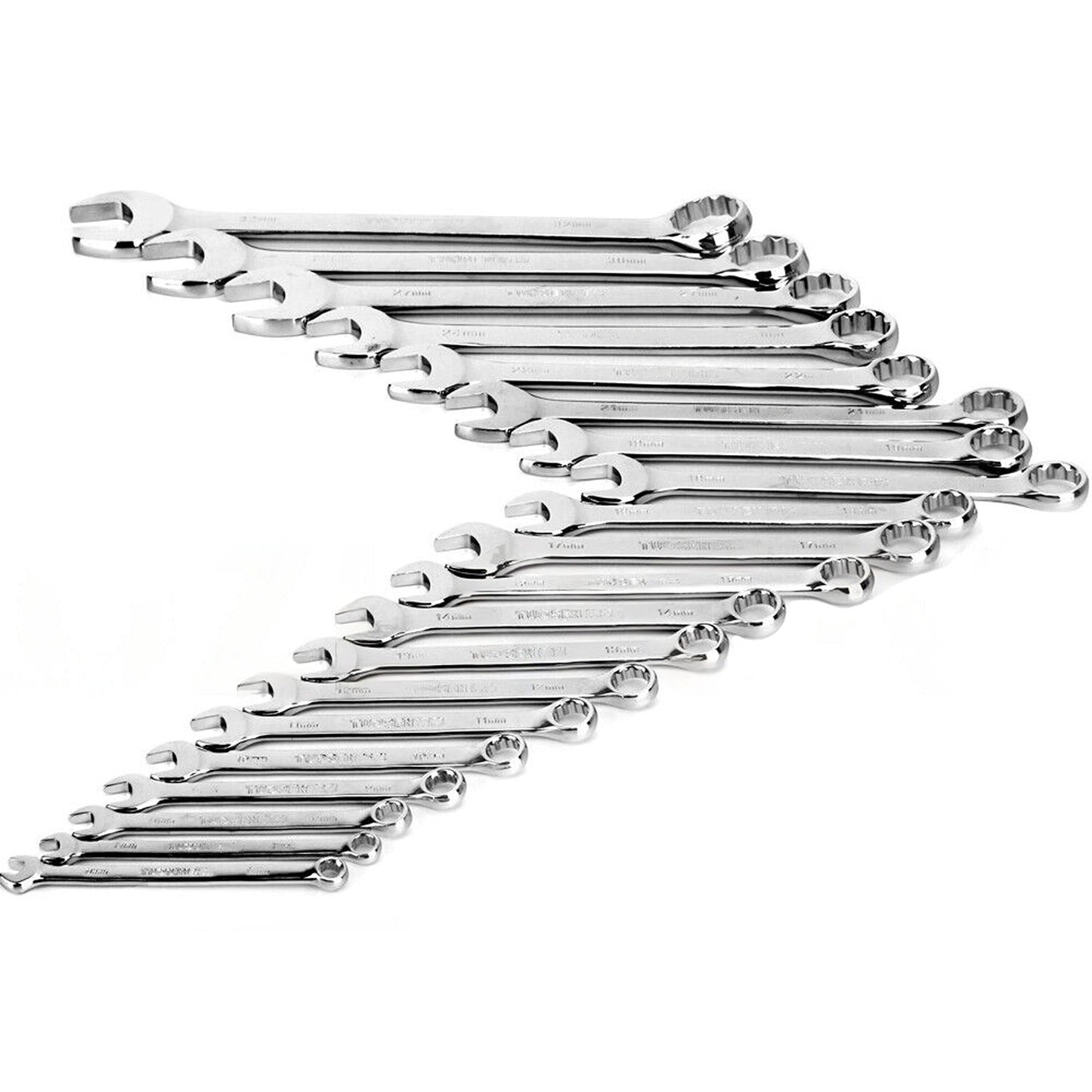 20pcs Metric Wrench Set with Spanner Open Ring End CRV Rolling Bag