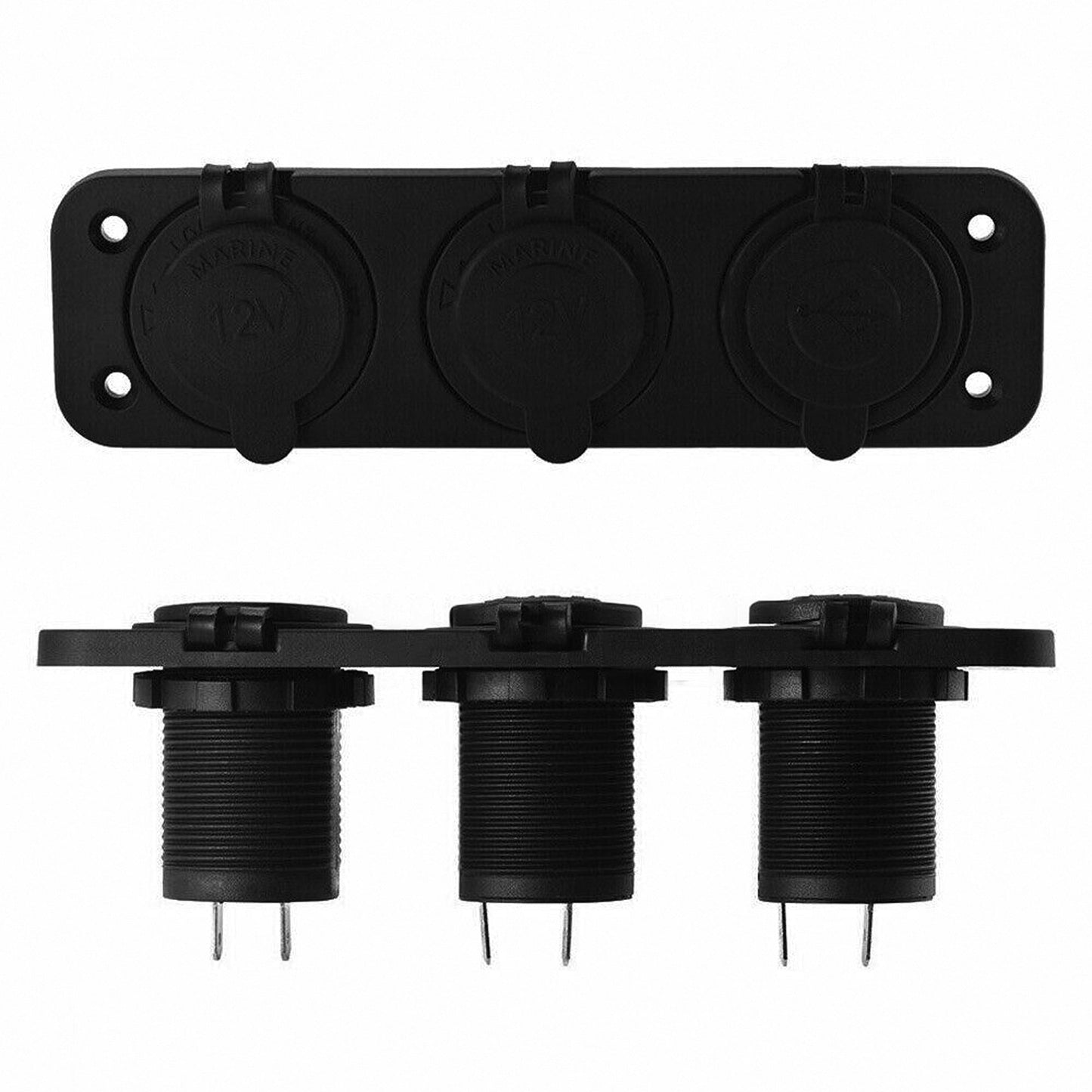 Convenient Dual USB Power Plug for Boats and Caravans 12V