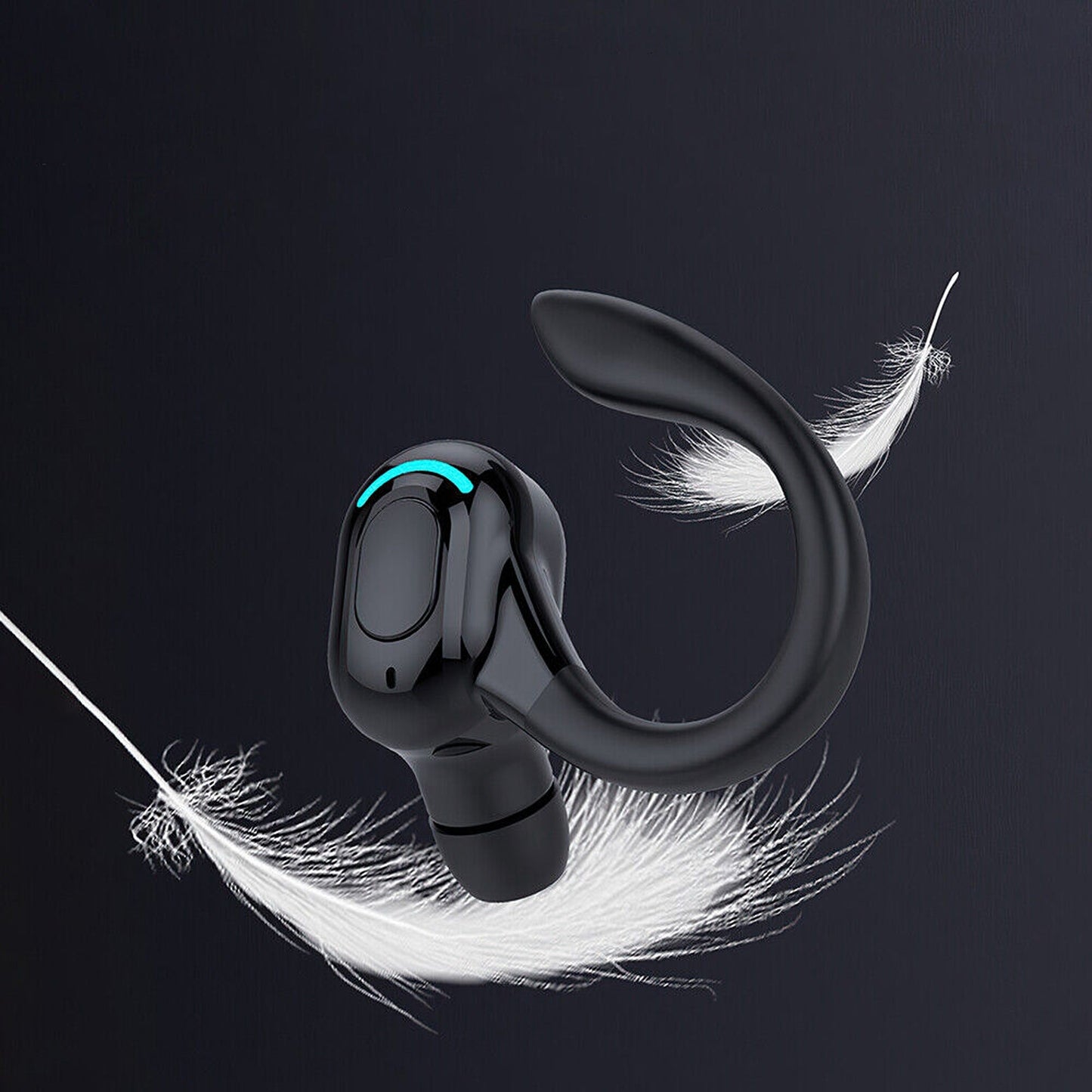 Bluetooth 5.2 Wireless Earpiece Trucker Handsfree Single Earbud Headset