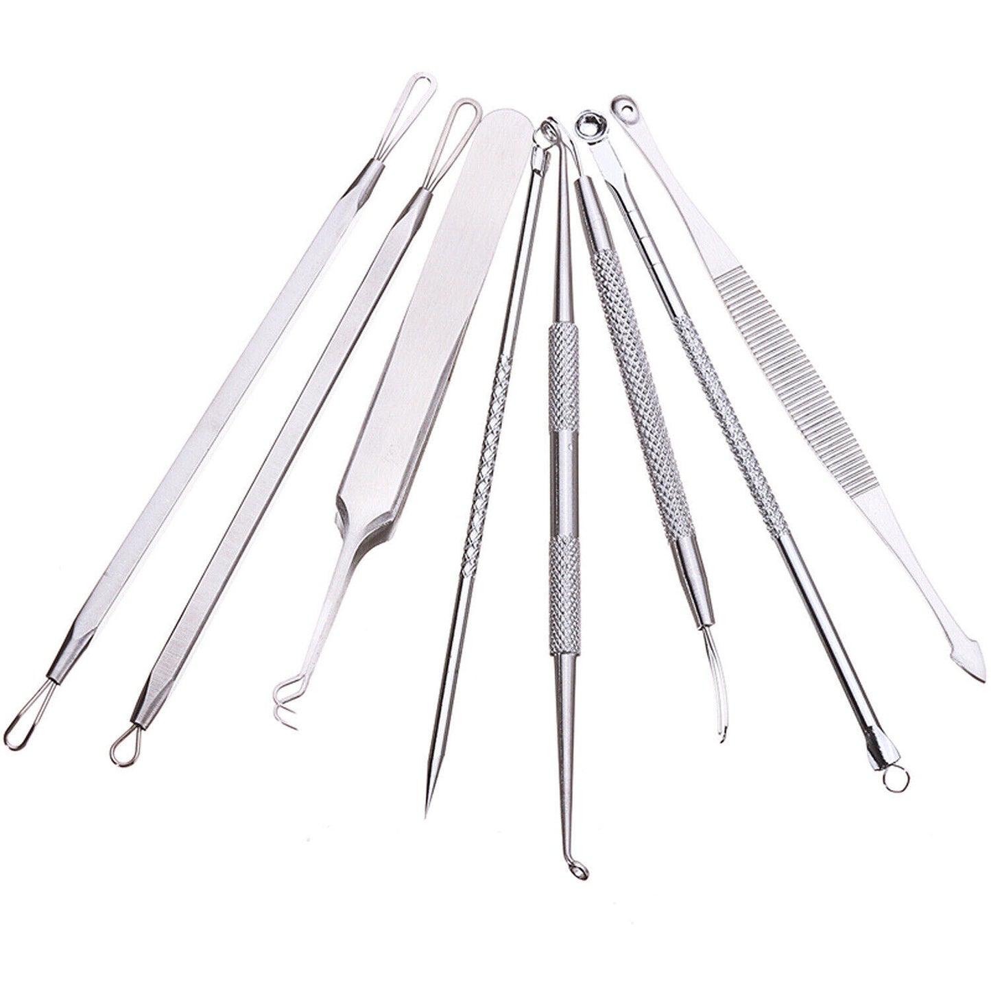 8-Piece Blackhead and Pimple Extractor Tool Set for Acne Treatment