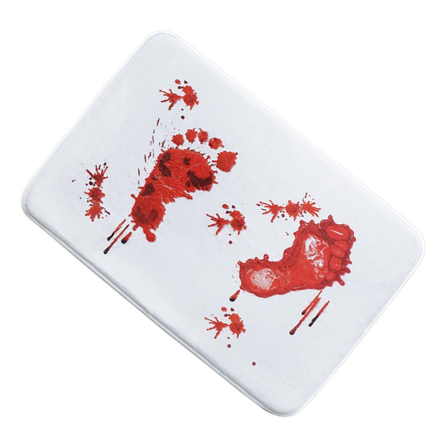 Halloween Horror Bath Mat with Bloody Footprints Color Changing Non-Slip