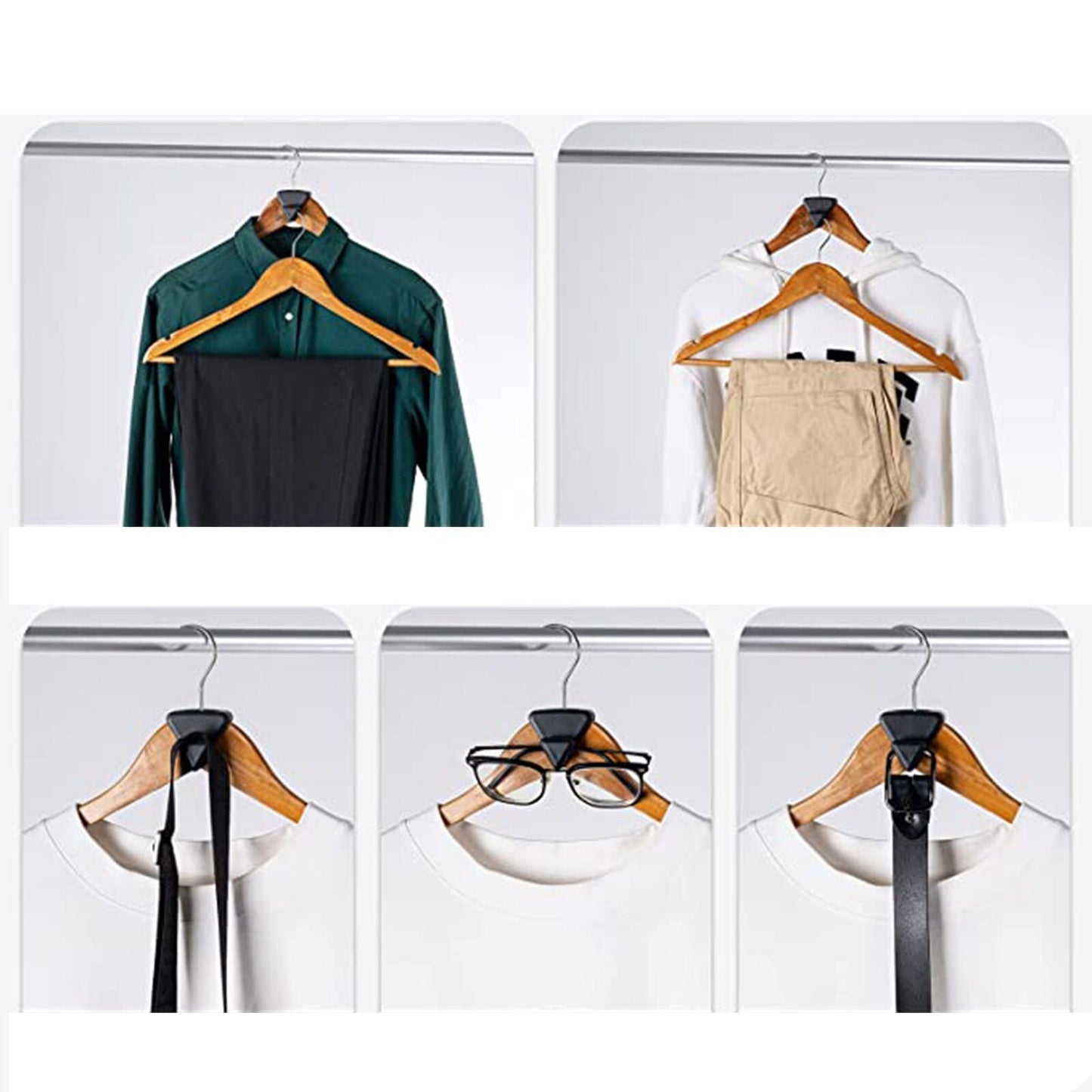 18pcs Space Saving Triangle Clothes Hanger Connector Hooks